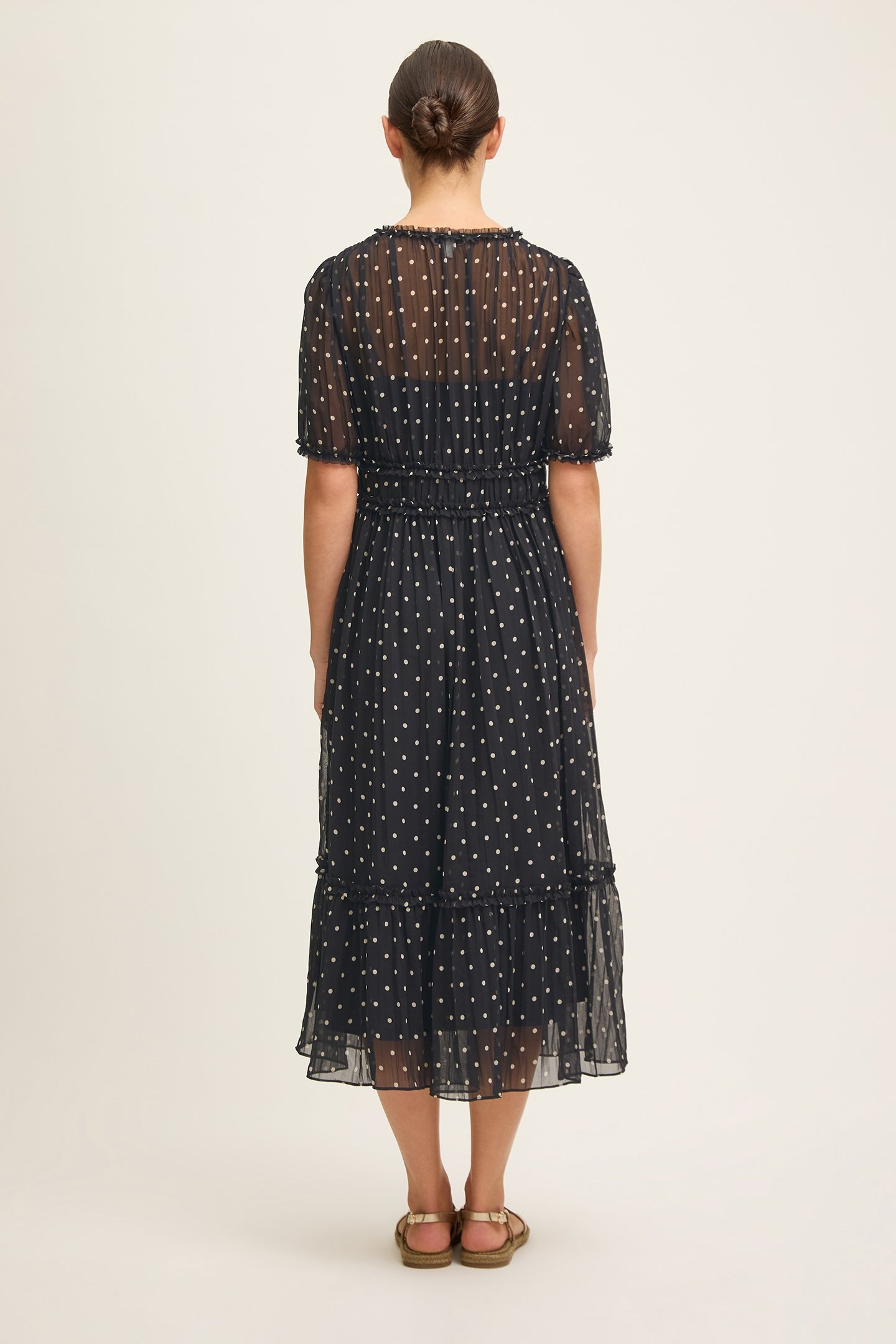 DR GIGI POLKADOT DRESS BLACK 2