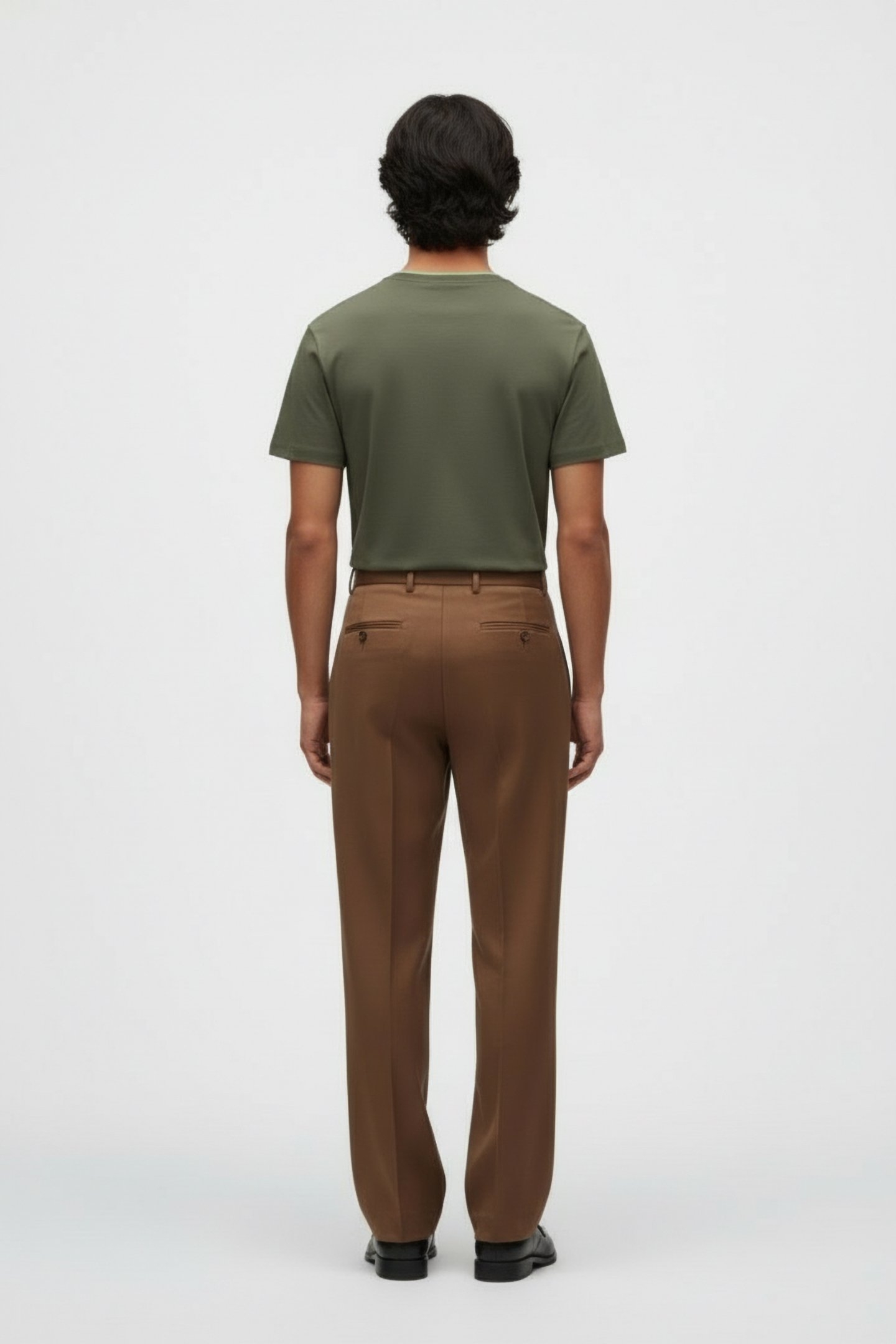 SS DOUBLE NECK GRAPHIC TEE OLIVE/KHAKI 2