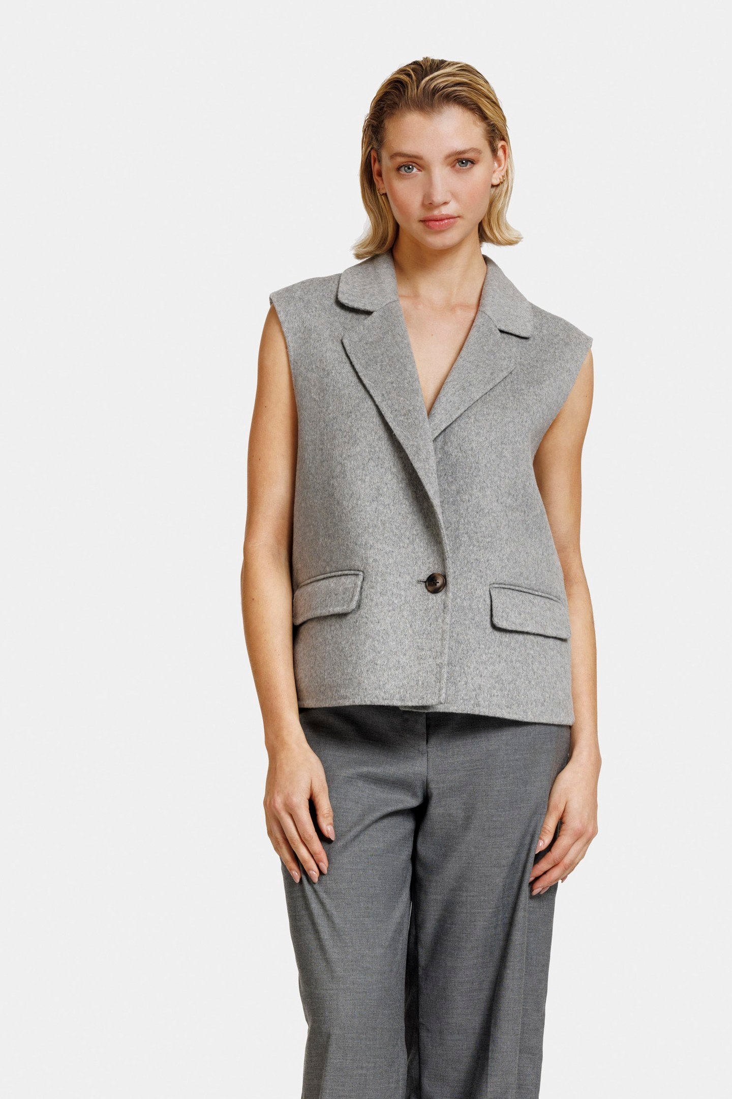 LAURENCE BODYWARMER GREY MELANGE 3