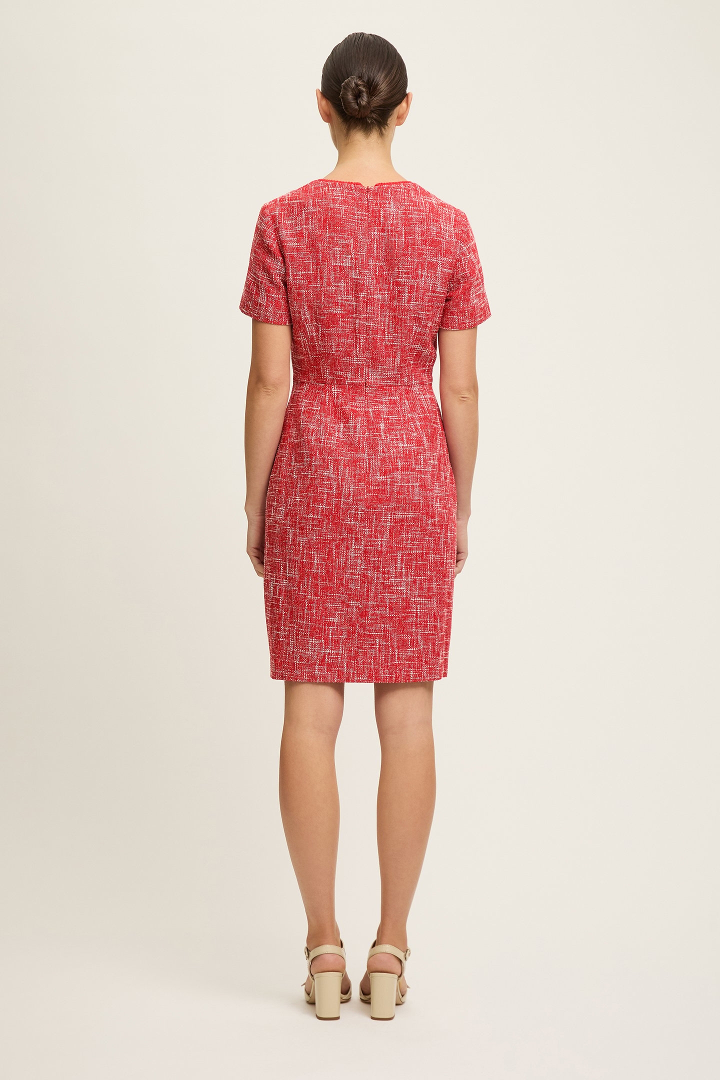 DR ALEXA TWEED MINI DRESS RED 2