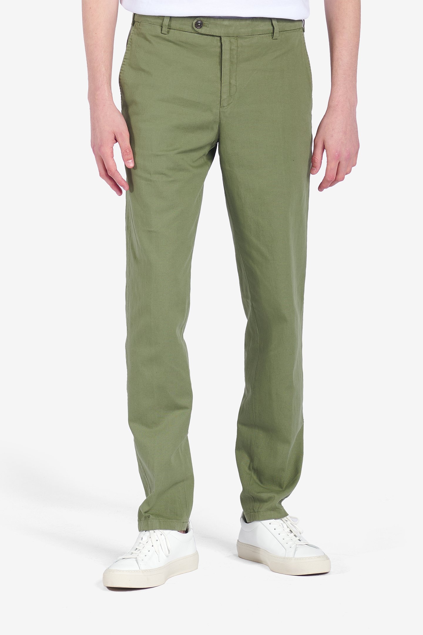 DIEGO COTTON-LINEN STRETCH GREEN 1
