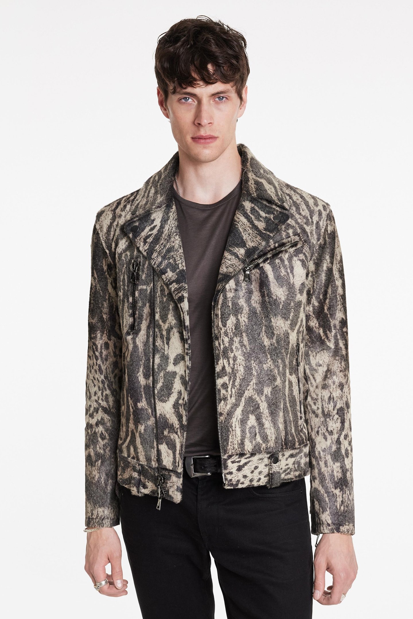 CHELSEA SLIM FIT ASYMMETIRIC ZIP CLOSURE SMOKED PEARL GREY 1