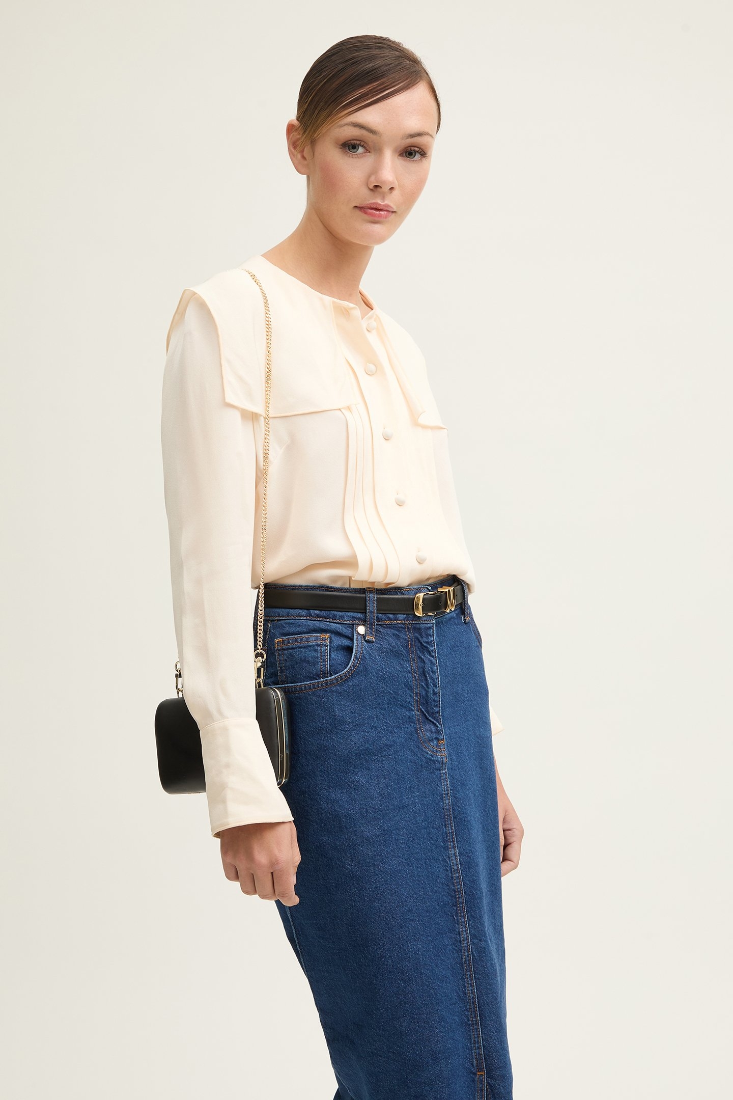 TW OLIVE SAILOR BLOUSE IVORY 5