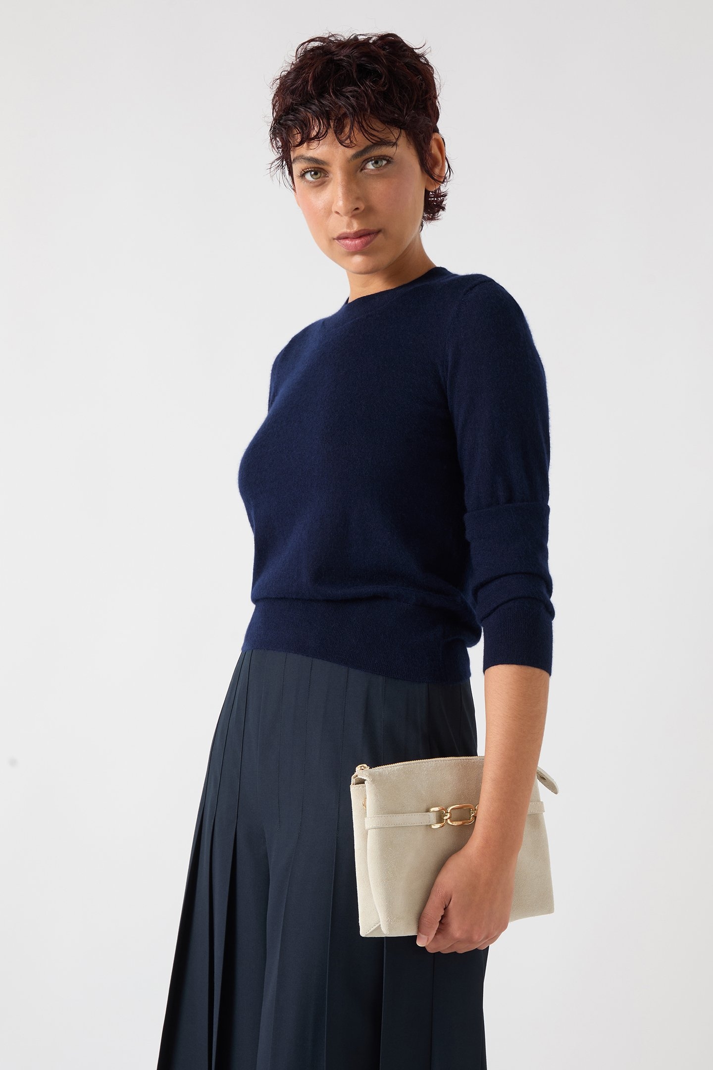 TK ASHLEY KNITTED TOP NAVY 3