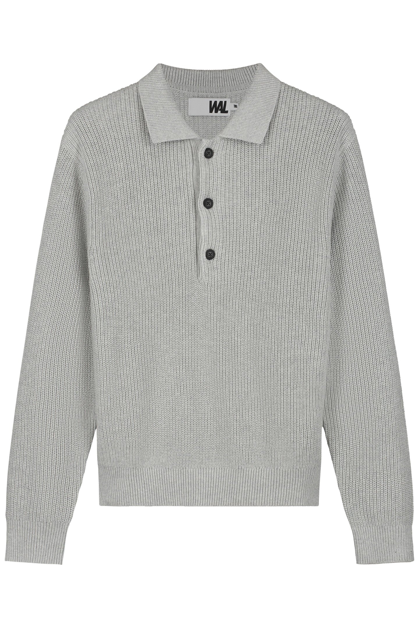 WAL – MILES LS POLO LIGHT GREY MELANGE 4