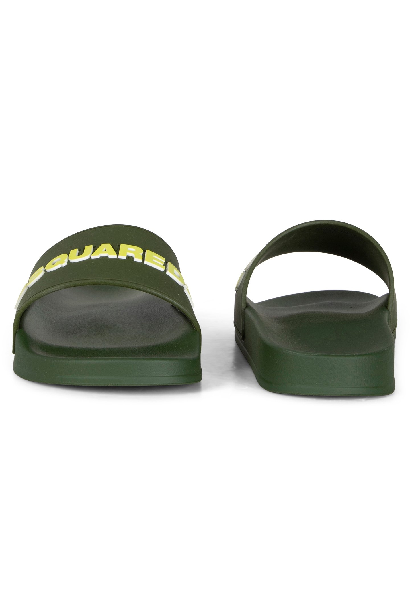 SLIDE SANDALS GOMMA STAMPA GREEN 2