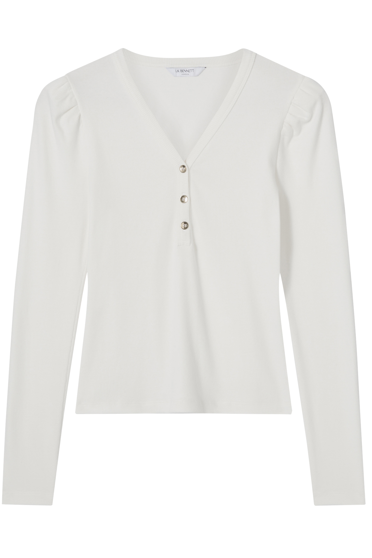 TJ CARLA RIB JERSEY TOP IVORY 3