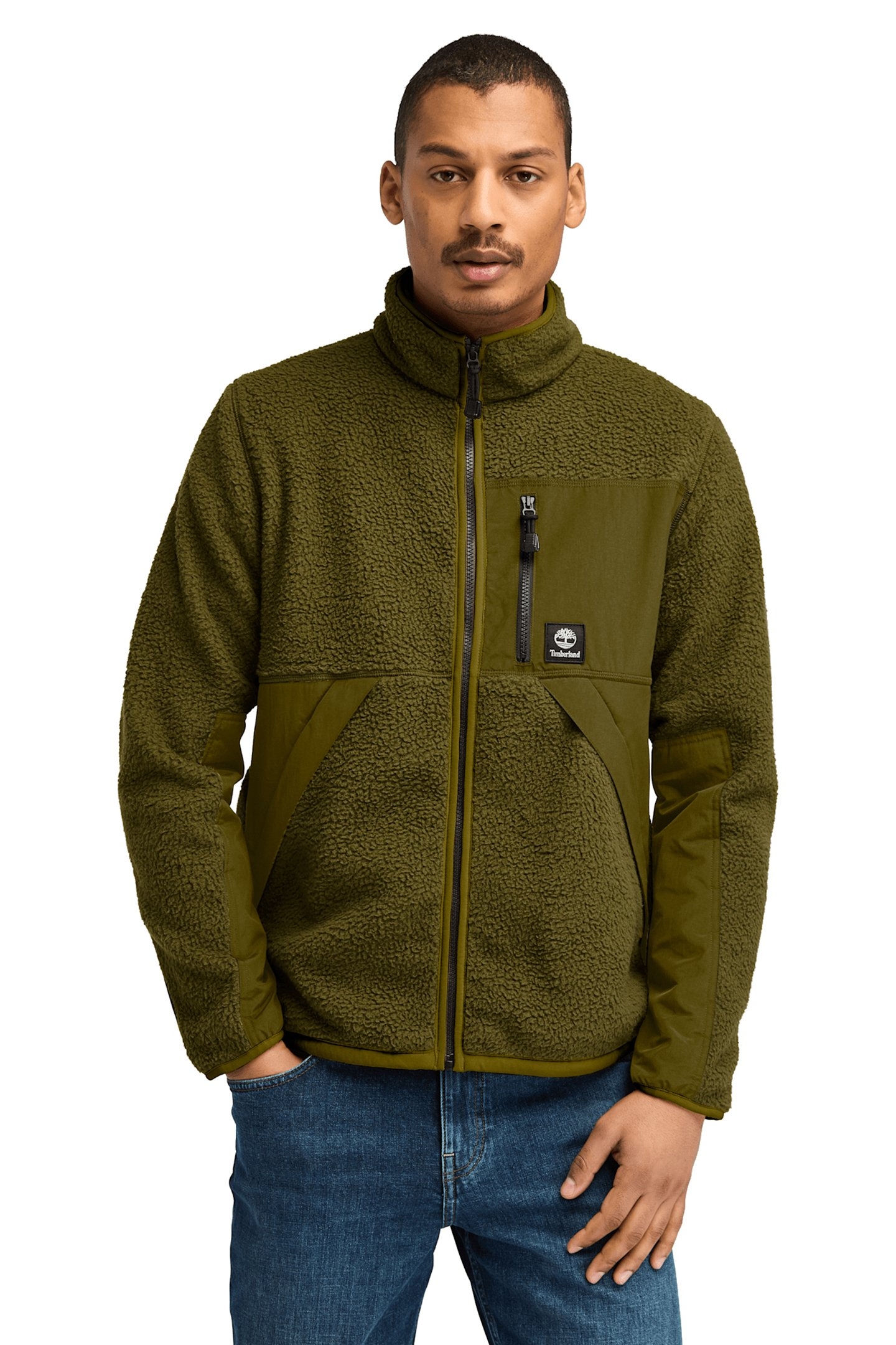 SHERPA FLEECE JACKET DARK OLIVE 1
