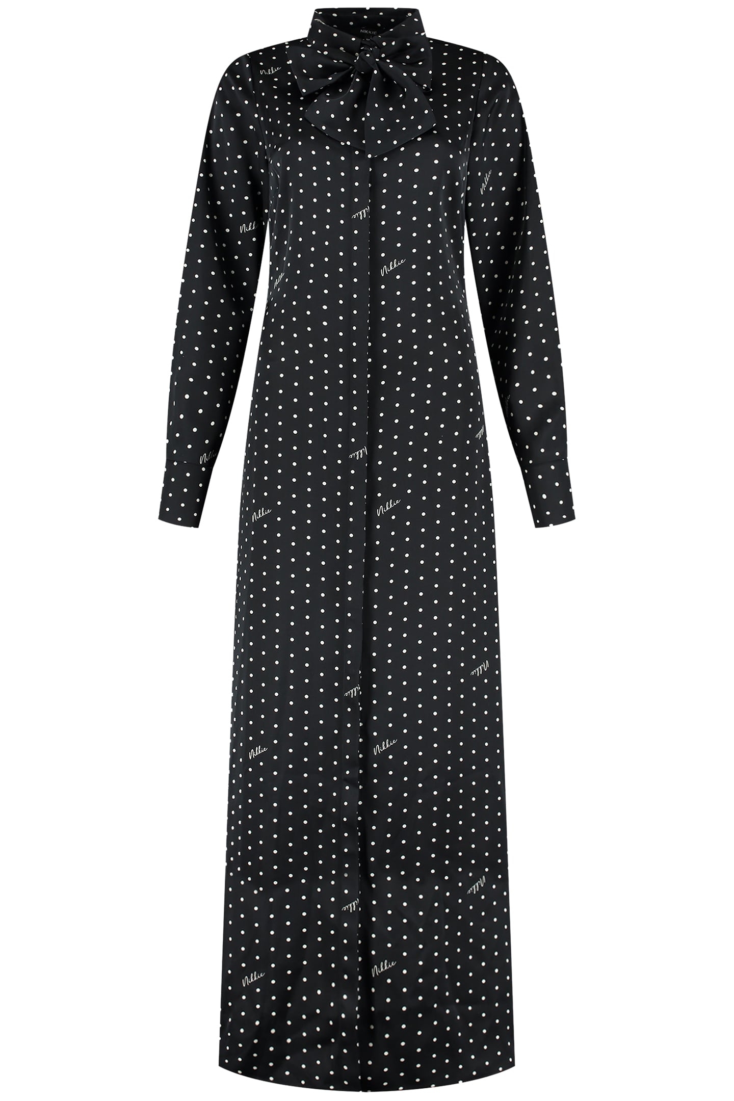 HALYCH SATIN MAXI DRESS BLACK 2