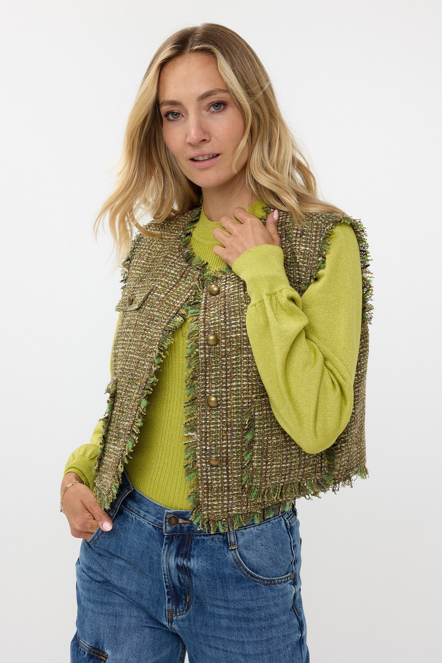 GILET TWEED MULTI COLOR 1