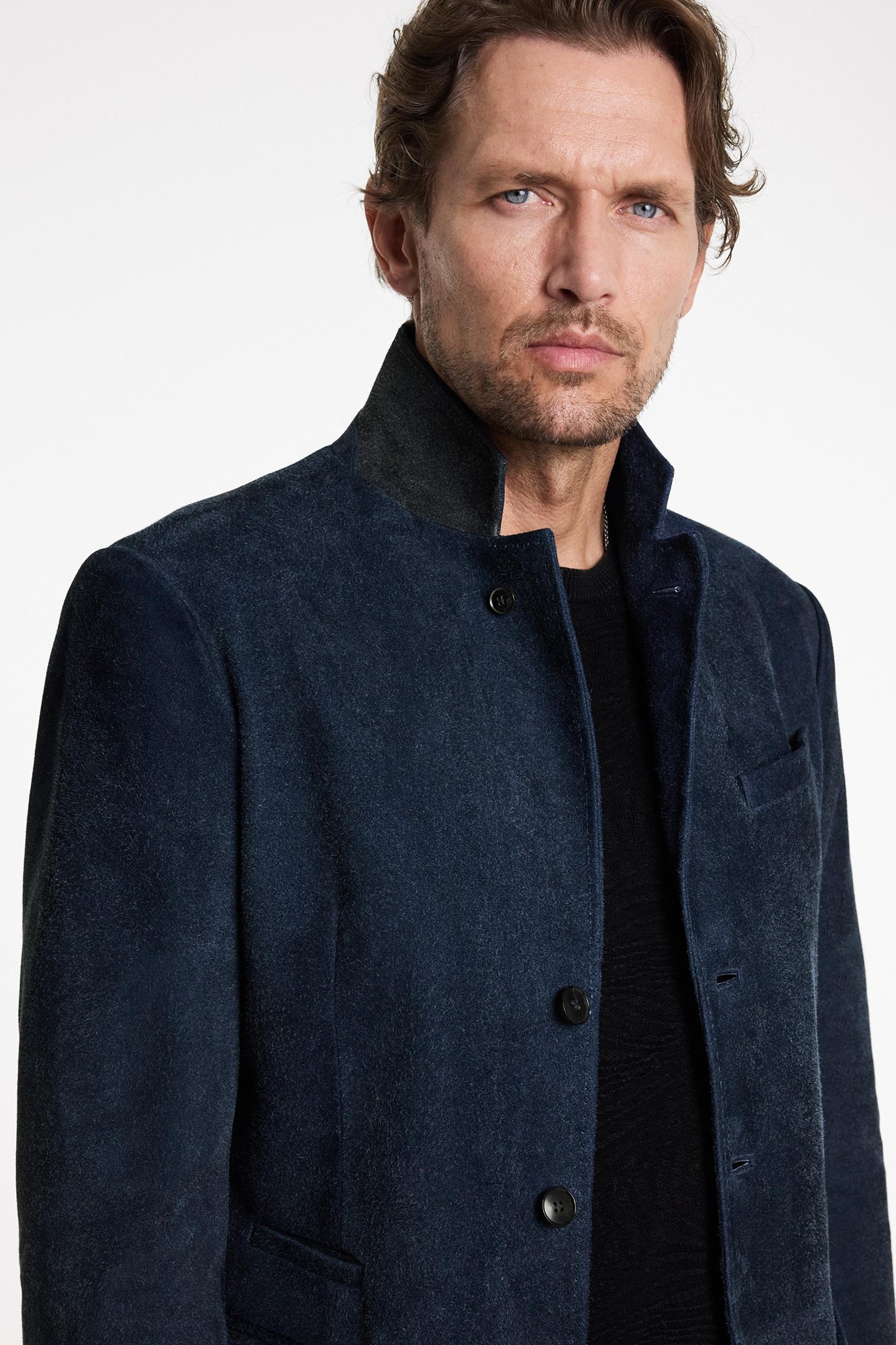 RIND SLIM FIT NOTCH LAPELJKT WITH FLAP H RAIN BLUE 3