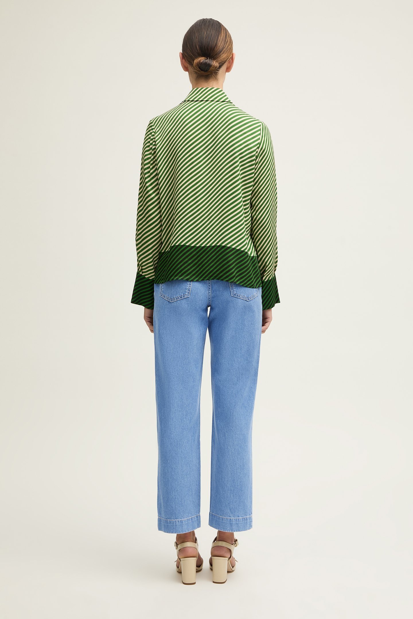 TW LIZE STRIPE SHIRT GREEN 2