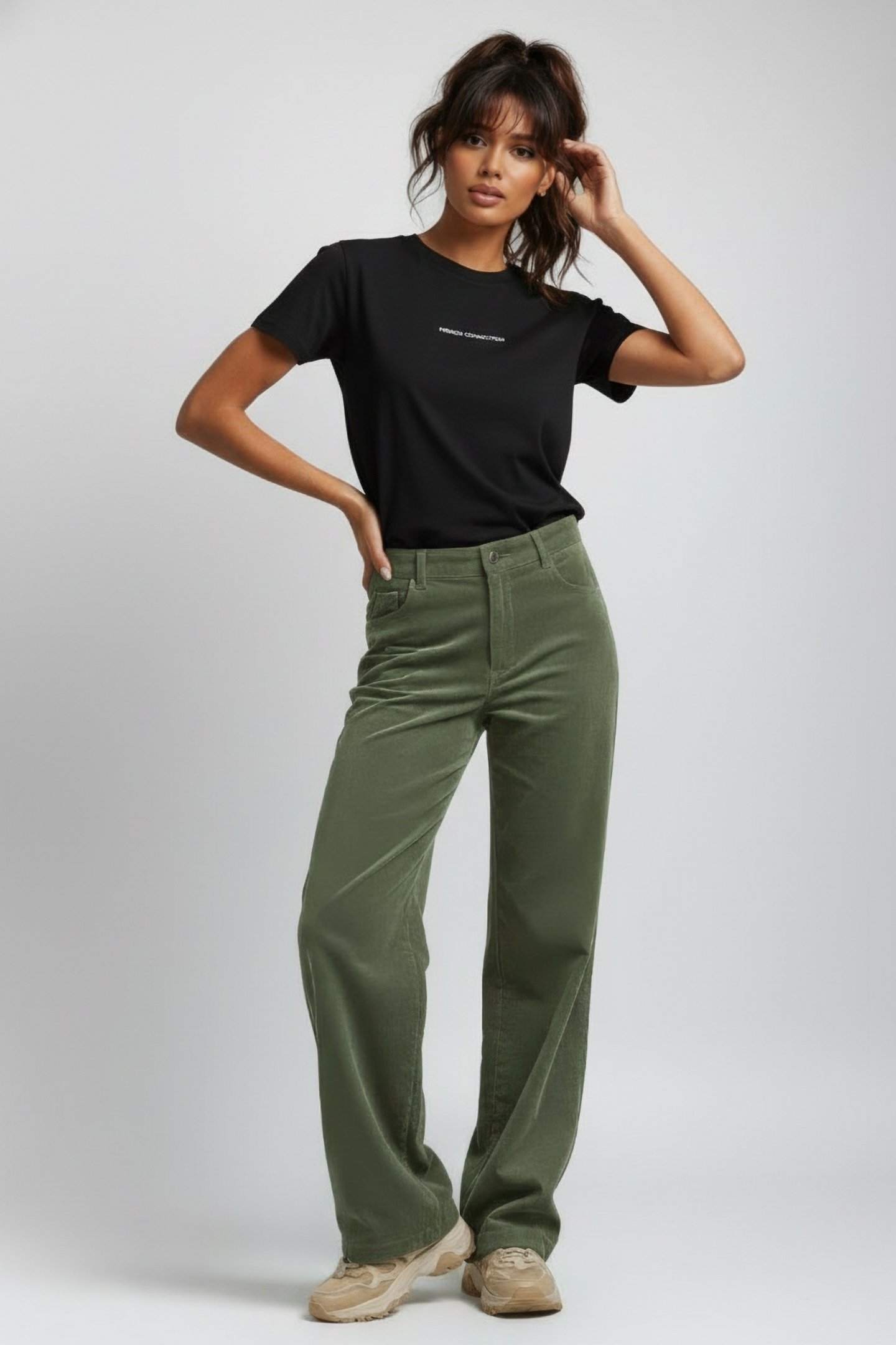 FRENCH CONNECTION TEE BLACK/WHITE 1