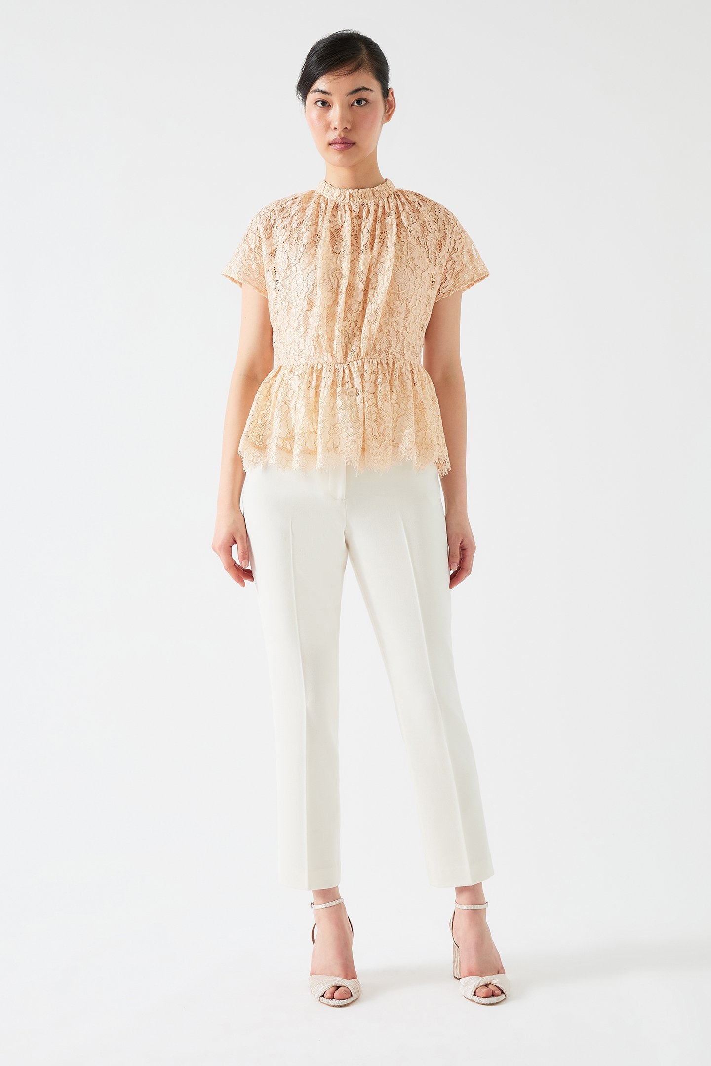 TW CECILY LACE TOP CHAMPAGNE 2