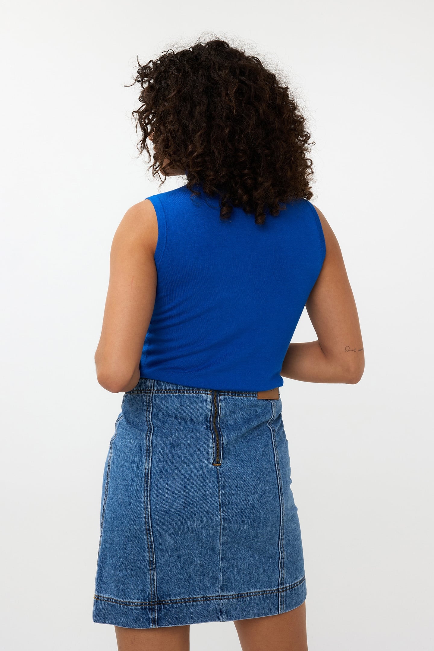 SWEATER SLV/LSS COL BASIC KNIT BRILLIANT BLUE 3