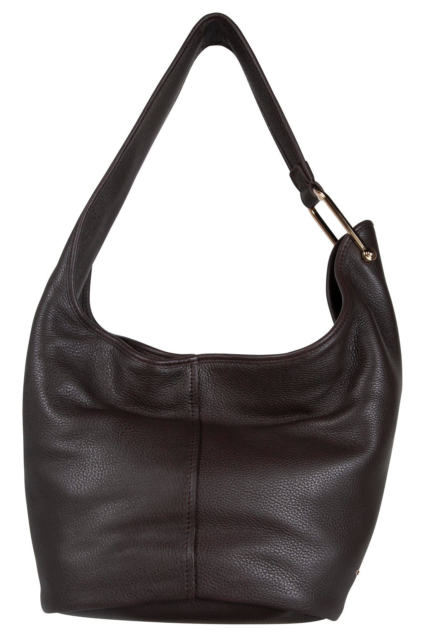 MEDIUM HOBO SHOULDER BAG IN CHOCOLATE 2