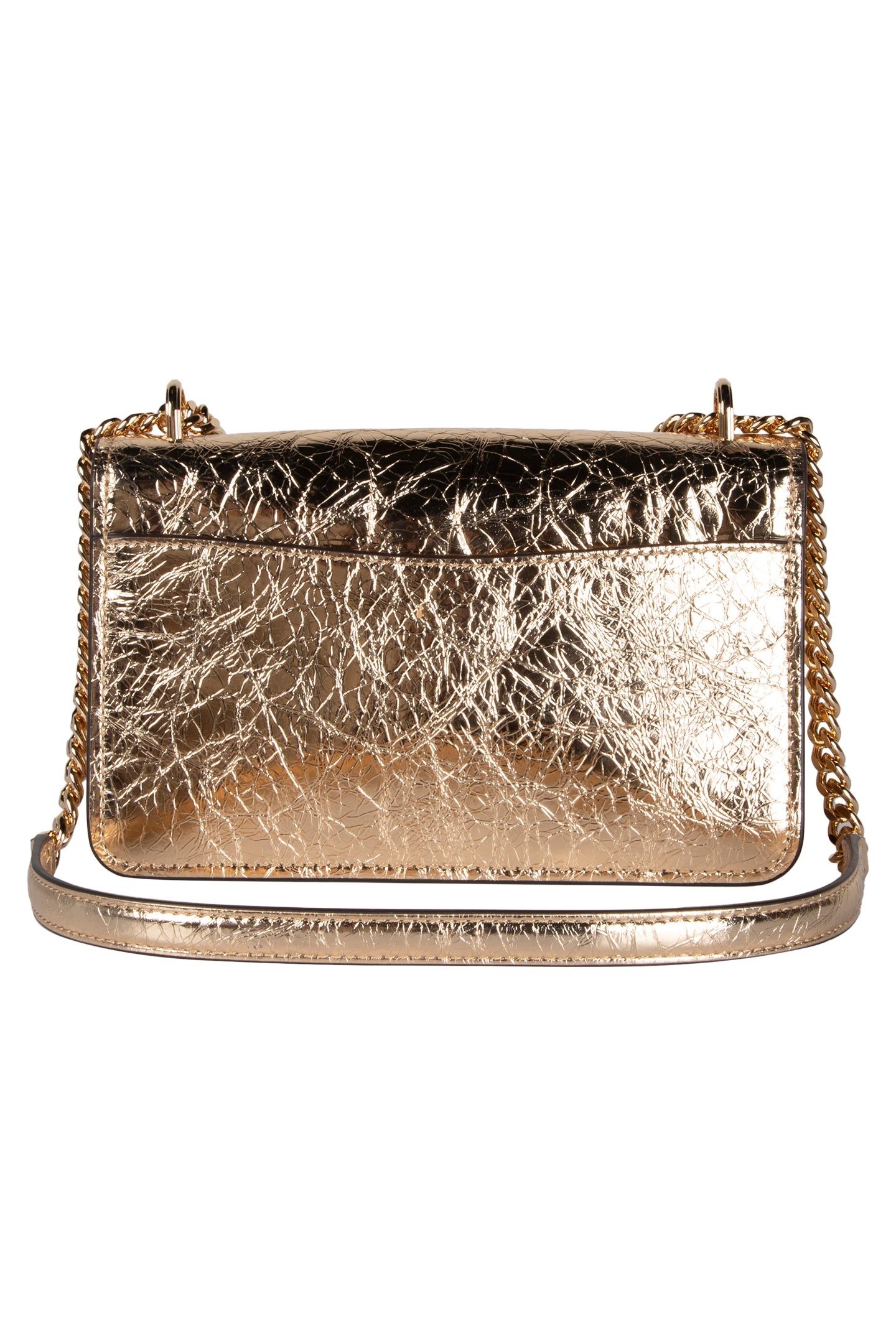 LEATHER SHOULDER BAG IN PALE GOLD 3