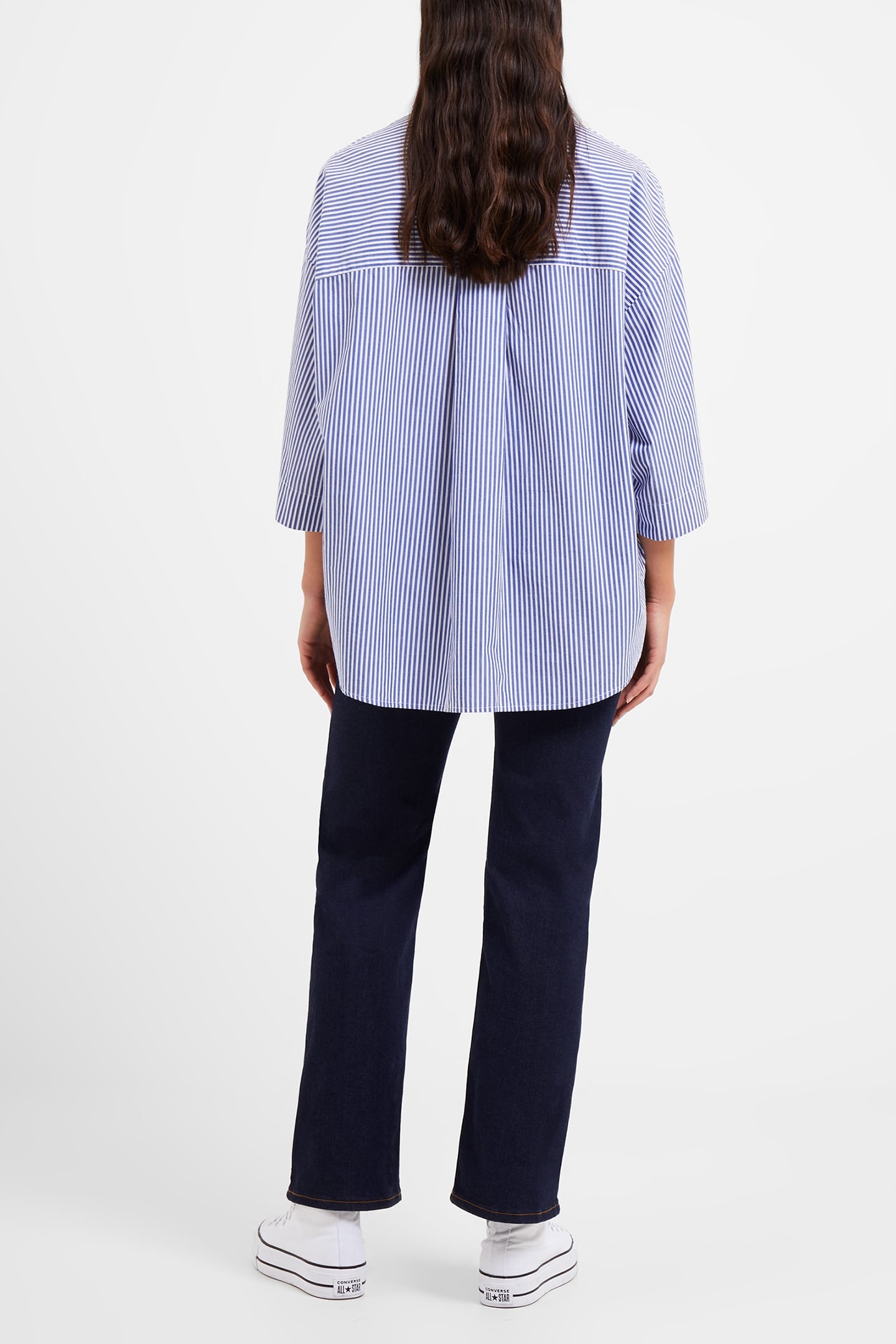 RHODES POP STRP SS POPOVR LINEN WHITE/MARINE 2