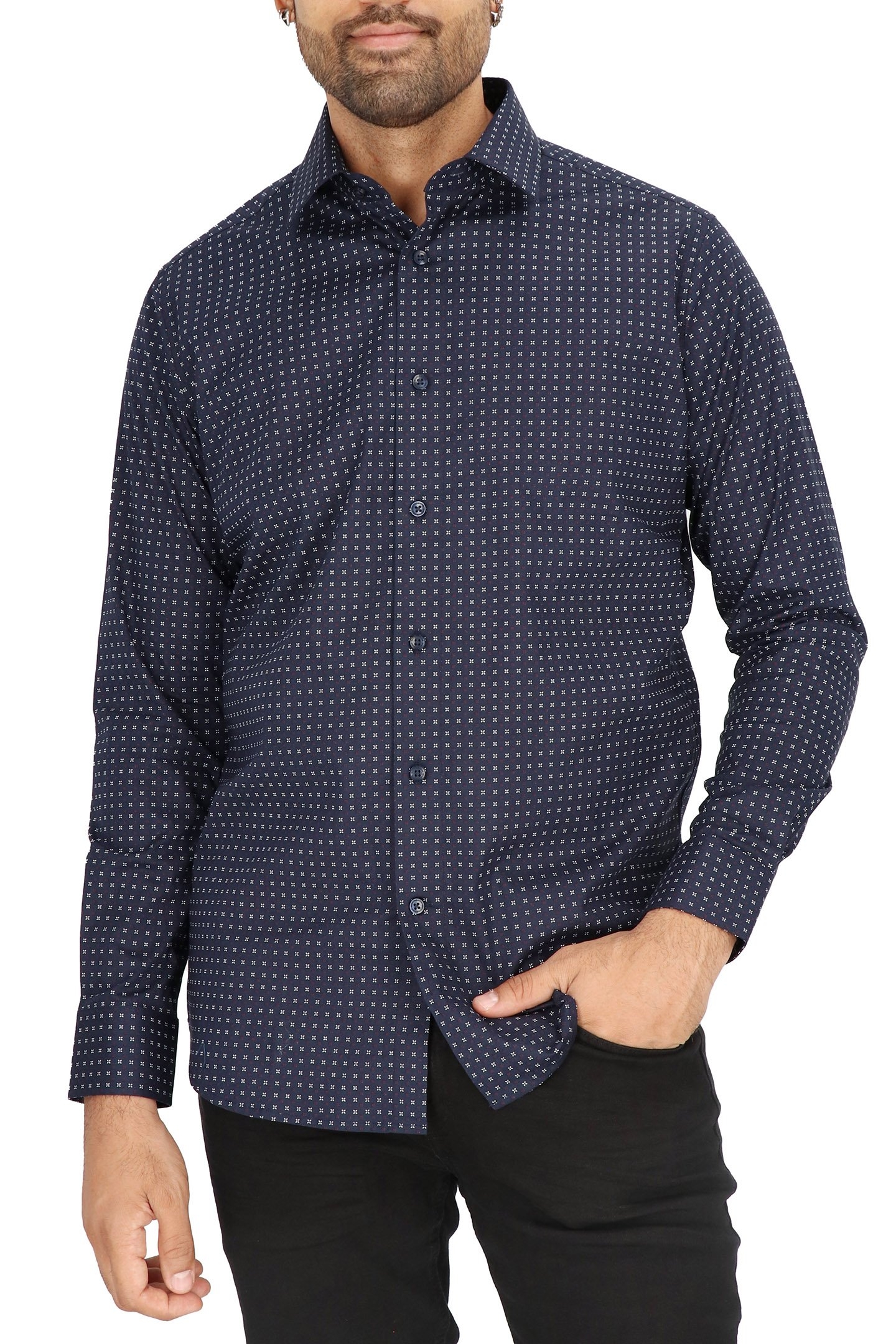 DRESS SHIRT NAVY 3