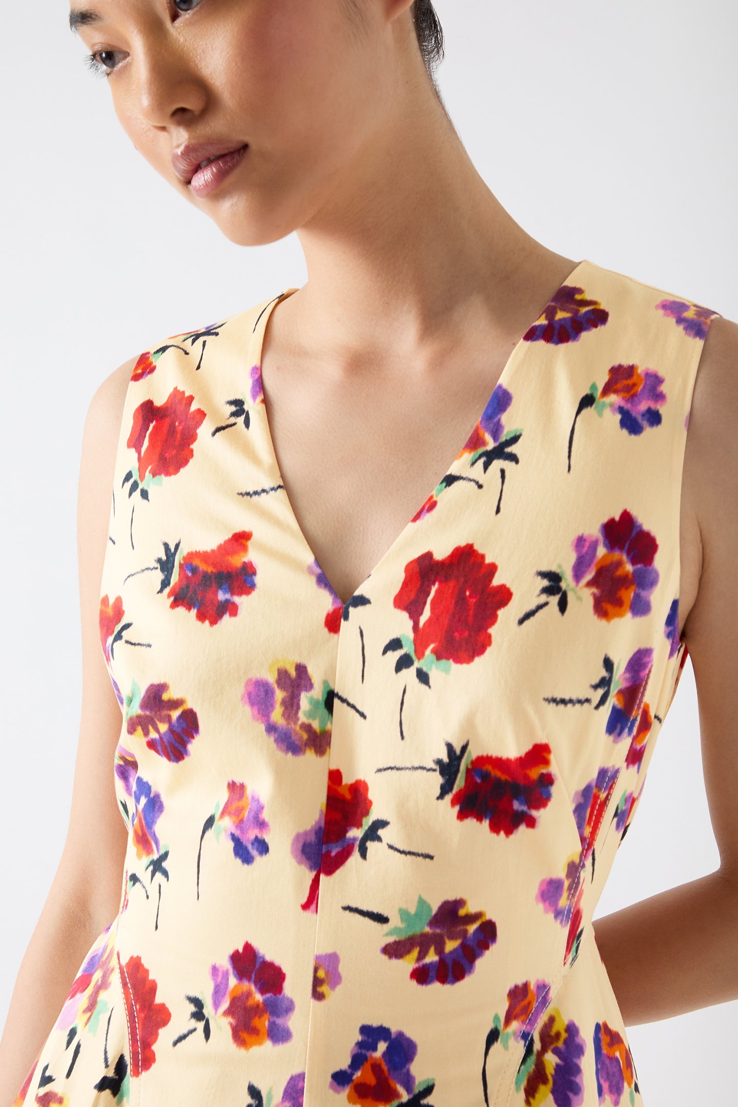 DR GAIA IKAT COTTON DRESS CREAM 4