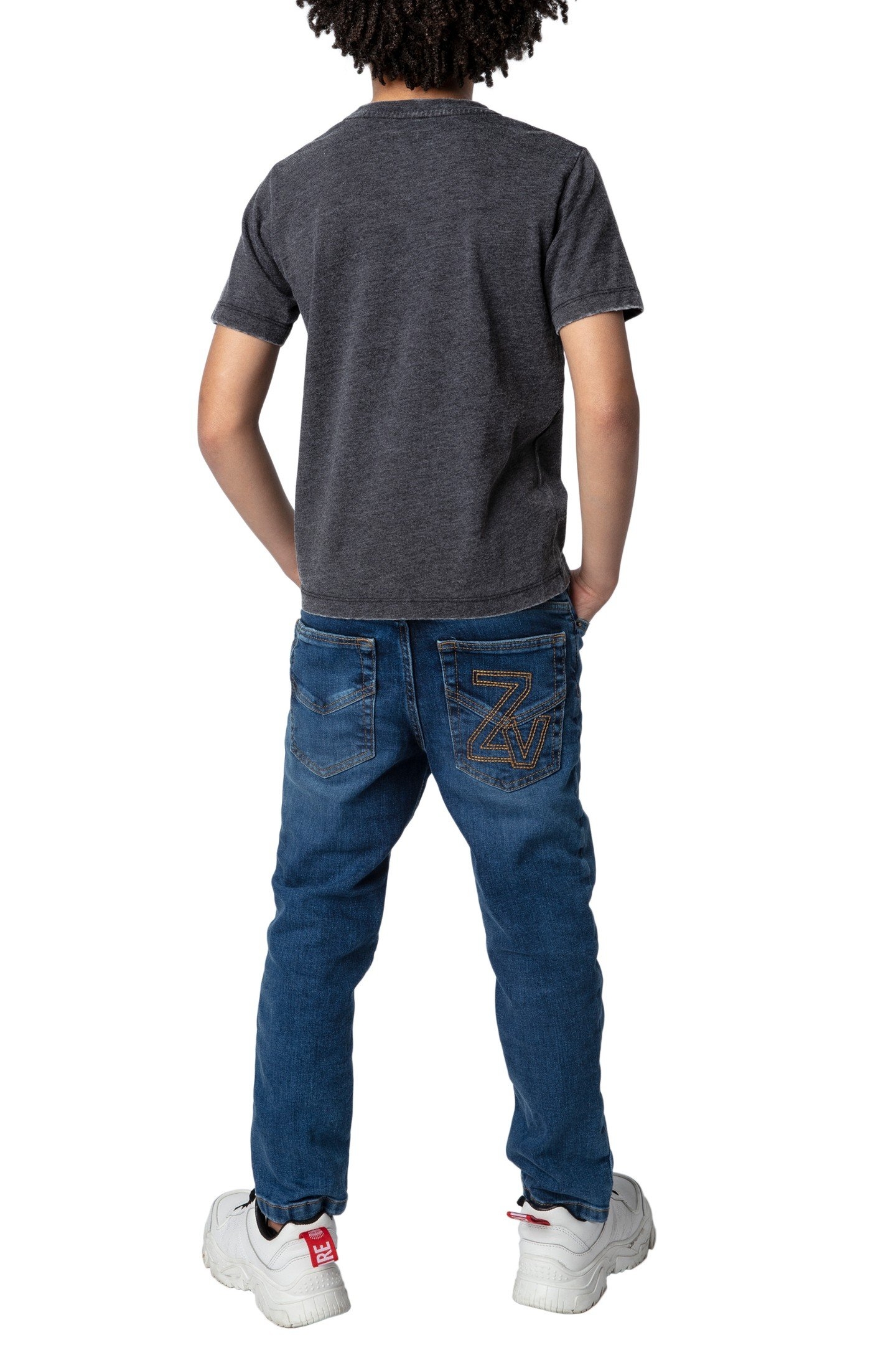 KITA BOYS SHORT SLEEVES GRIS CHINE 6