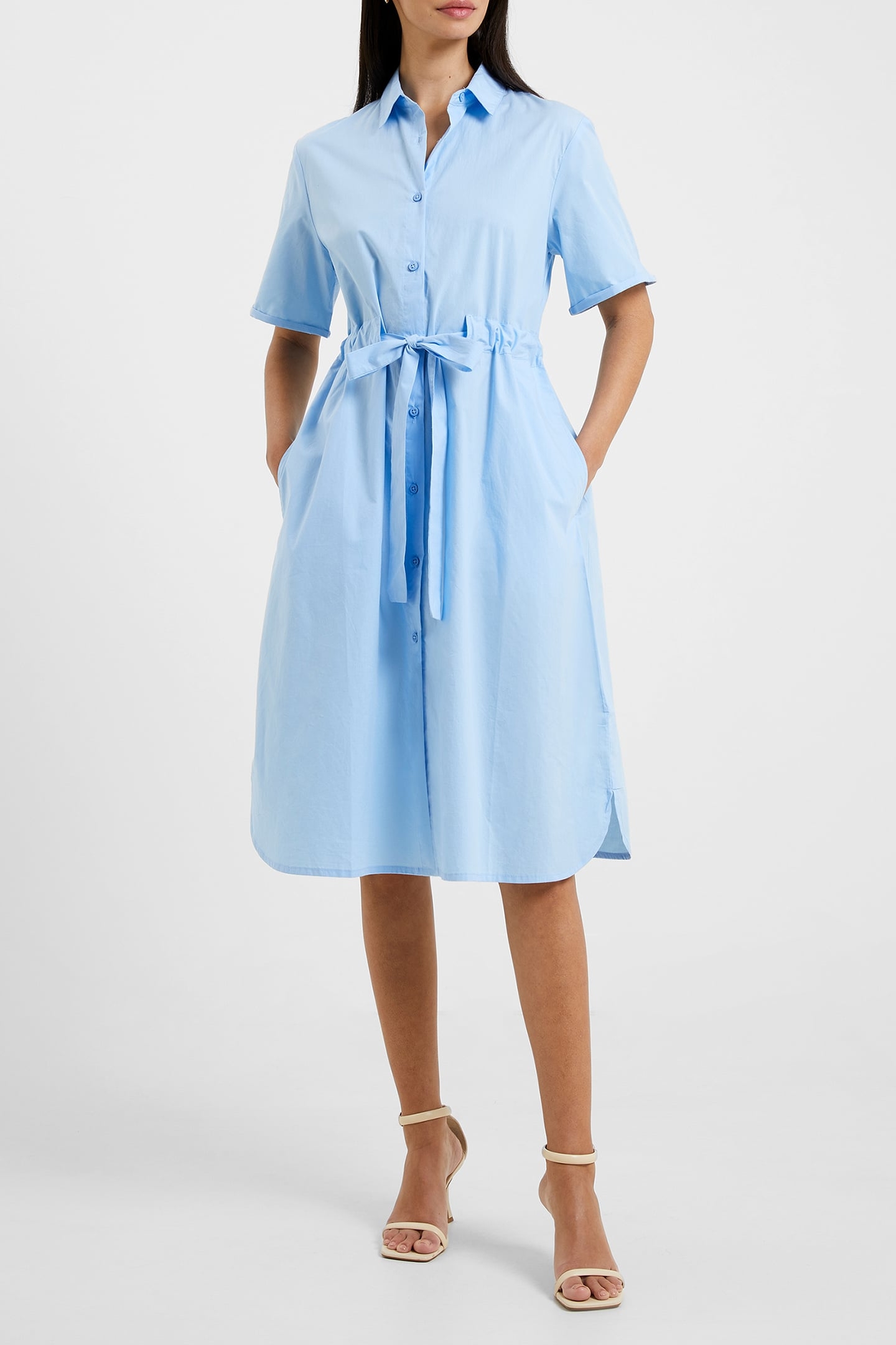 RHODES POPLIN SS SHIRT DRESS PLACID BLUE 1