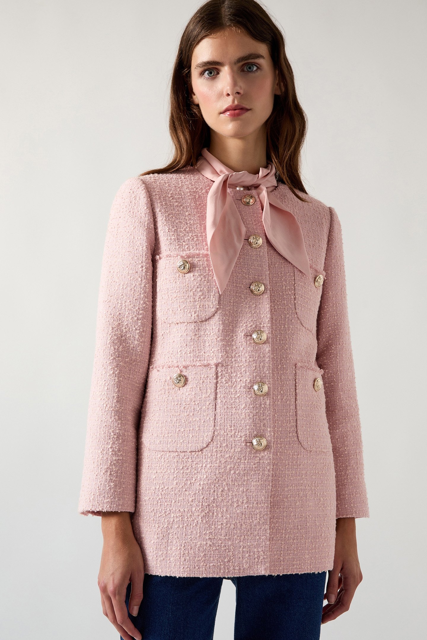JK ROSIE TWEED JACKET LIGHT PINK 1