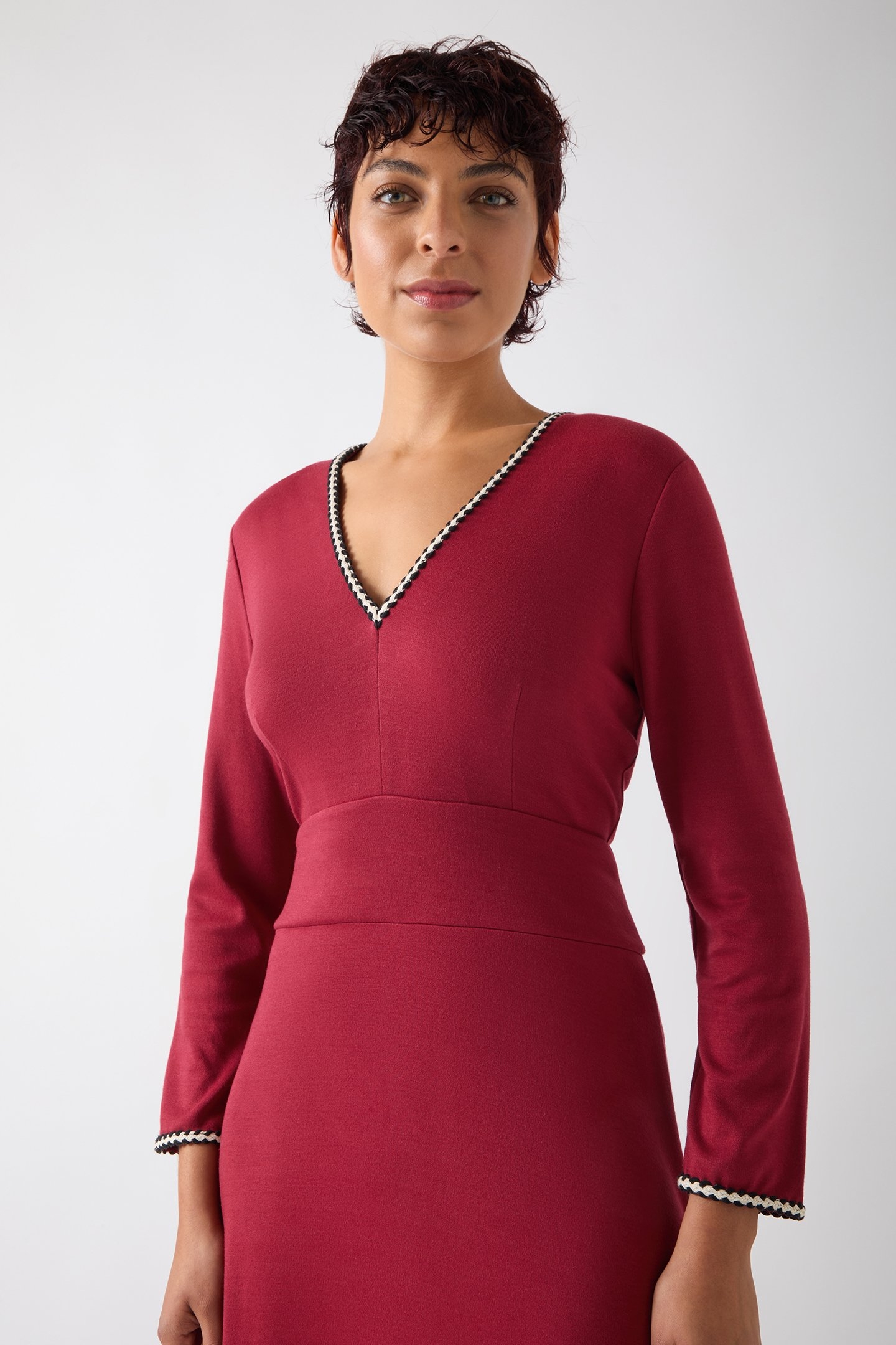 DR ASTRID PONTE DRESS DARK RED 7