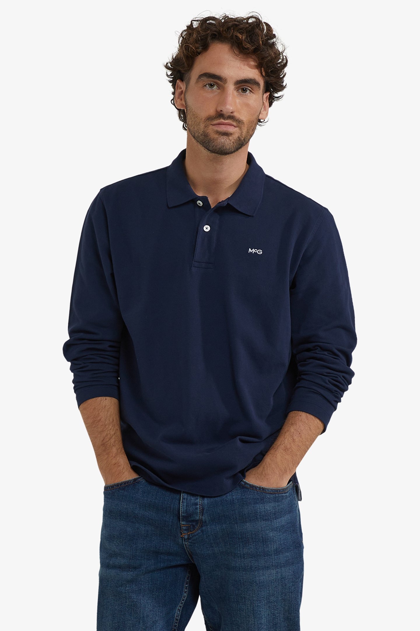 CLASSIC POLO LONG SLEEVES NAVY 1