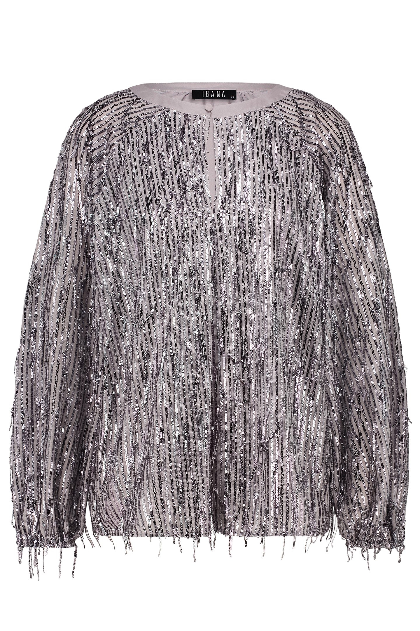 FOLETTE - PARTY TOPS GREY FRINGED 3