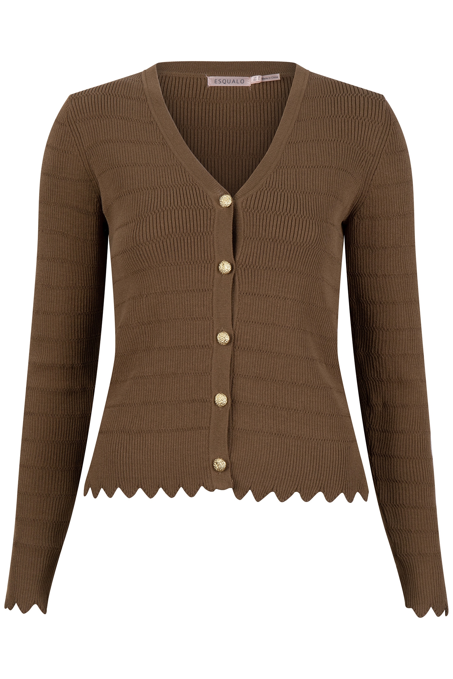 CARDIGAN SHORT FANCY KNIT ARMY GREEN 3