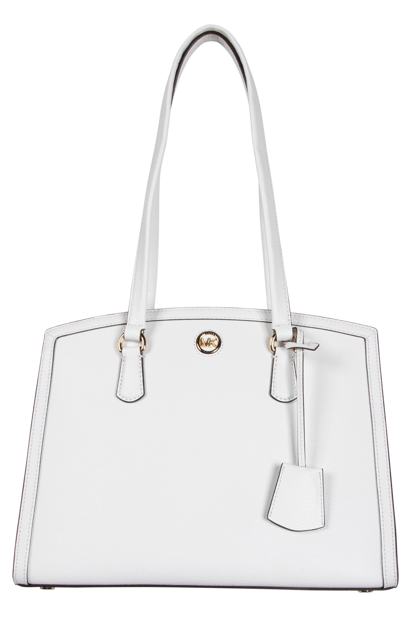 MEDIUM LEATHER TOTE IN WHITE 2