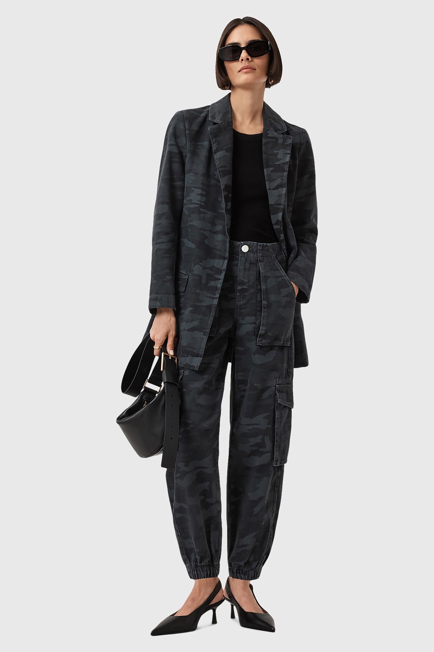 ALEIDA DENIM BLAZER CAMO INK BLUE 5