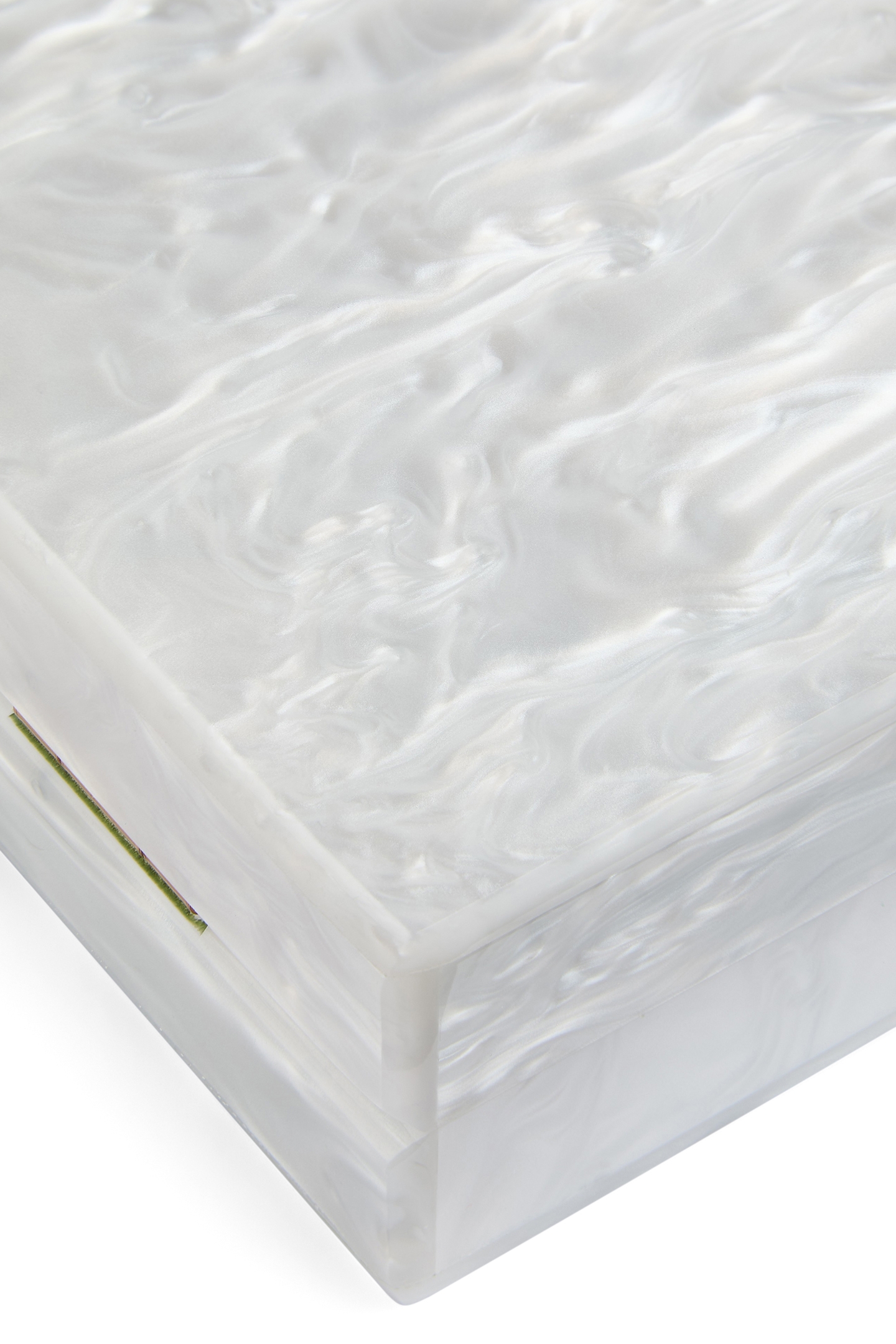 CU MAEVE RESIN BOX CLUTCH ECRU 3