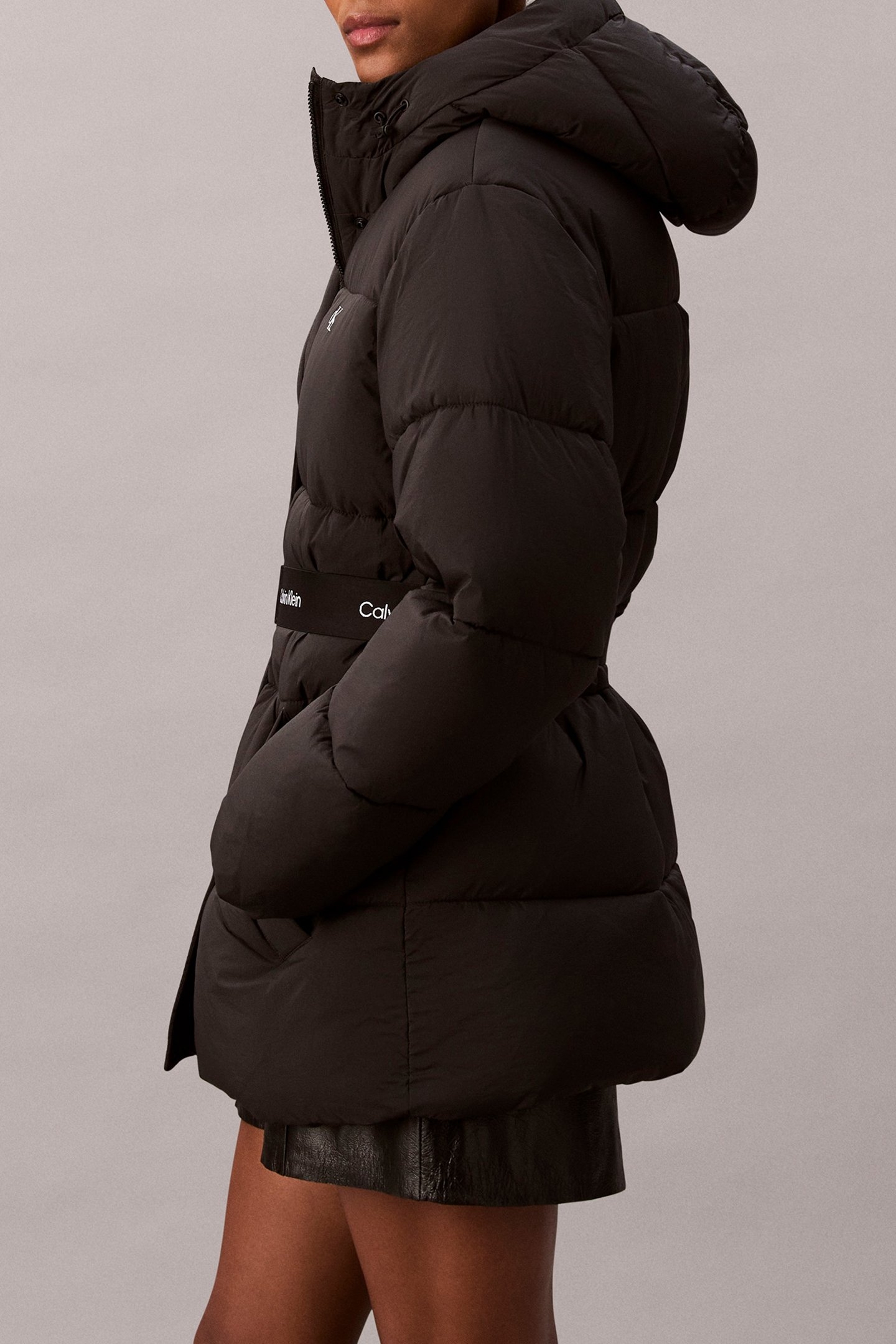 BELTED MIDWEIGHT PUFFER BLACK 4