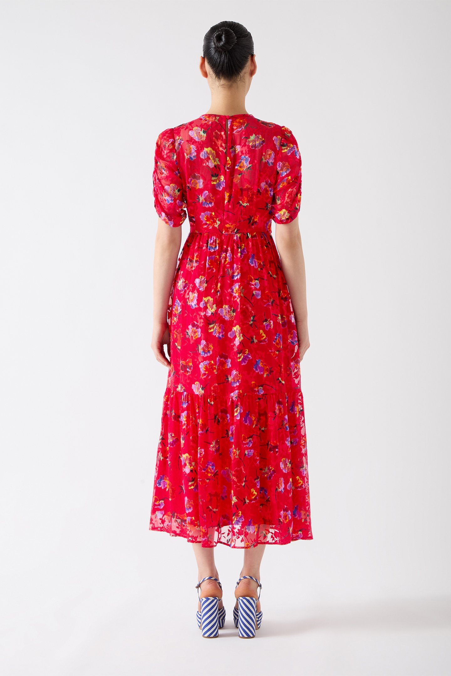 DR TILLY IKAT FLORAL DR AURORA RED 2