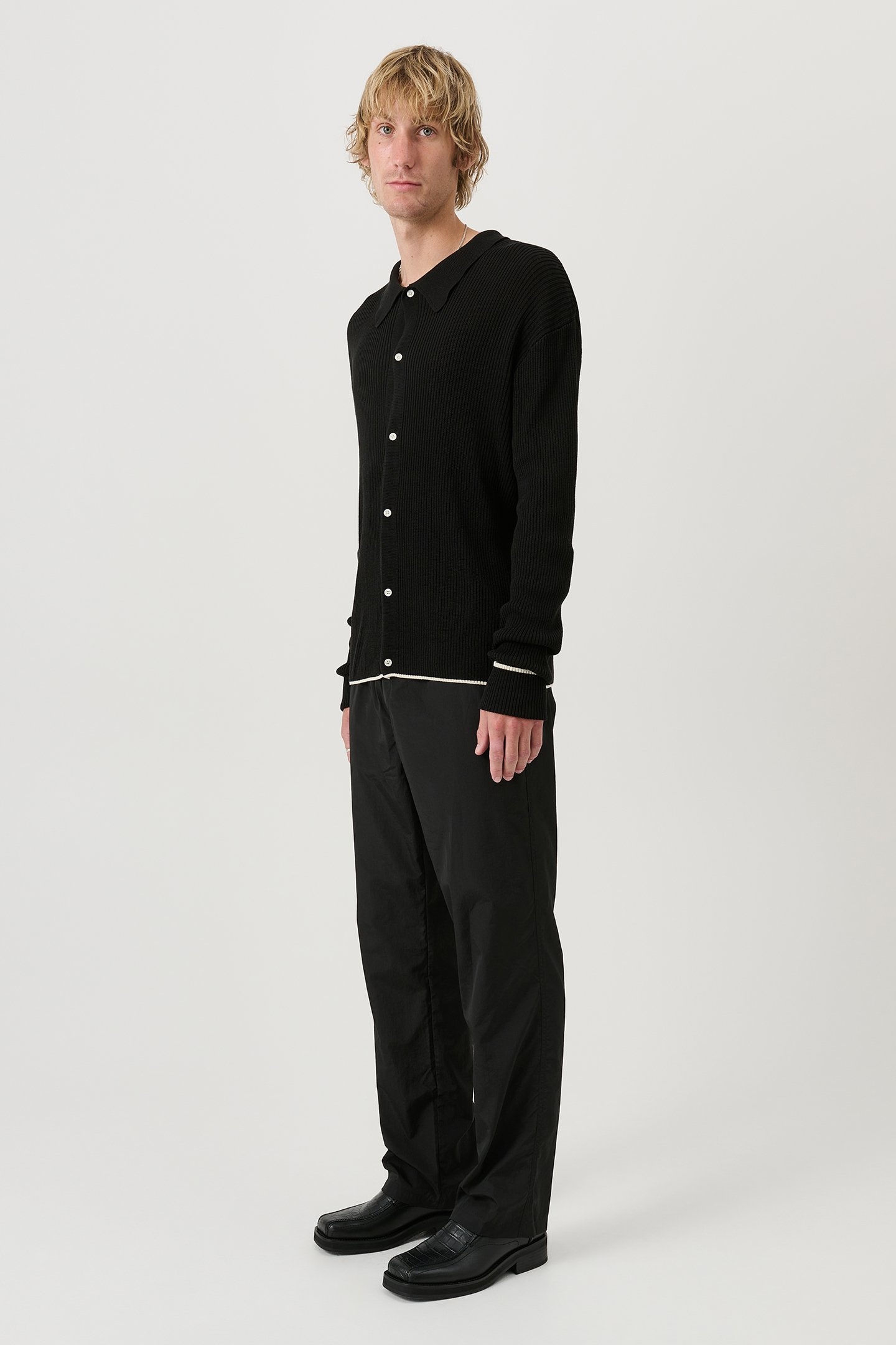 PAUL LONGSLEEVED POLO BLACK MULTI 1