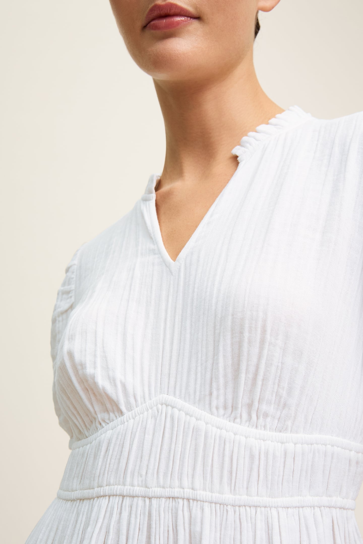 DR FELICITY GAUZE DRESS WHITE 4