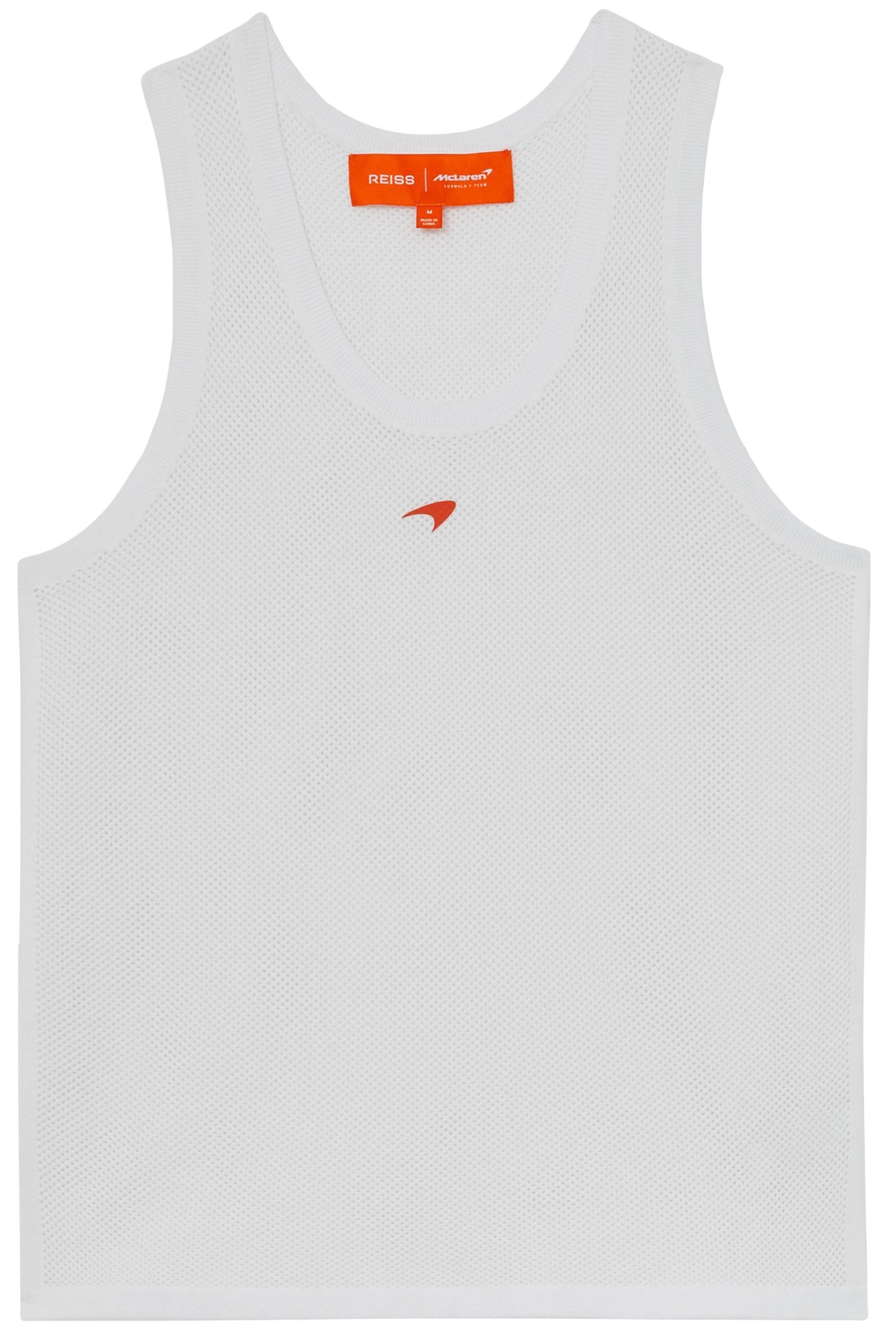 SLEEVELESS KNITTED SPEEDMARK VEST WHITE 4