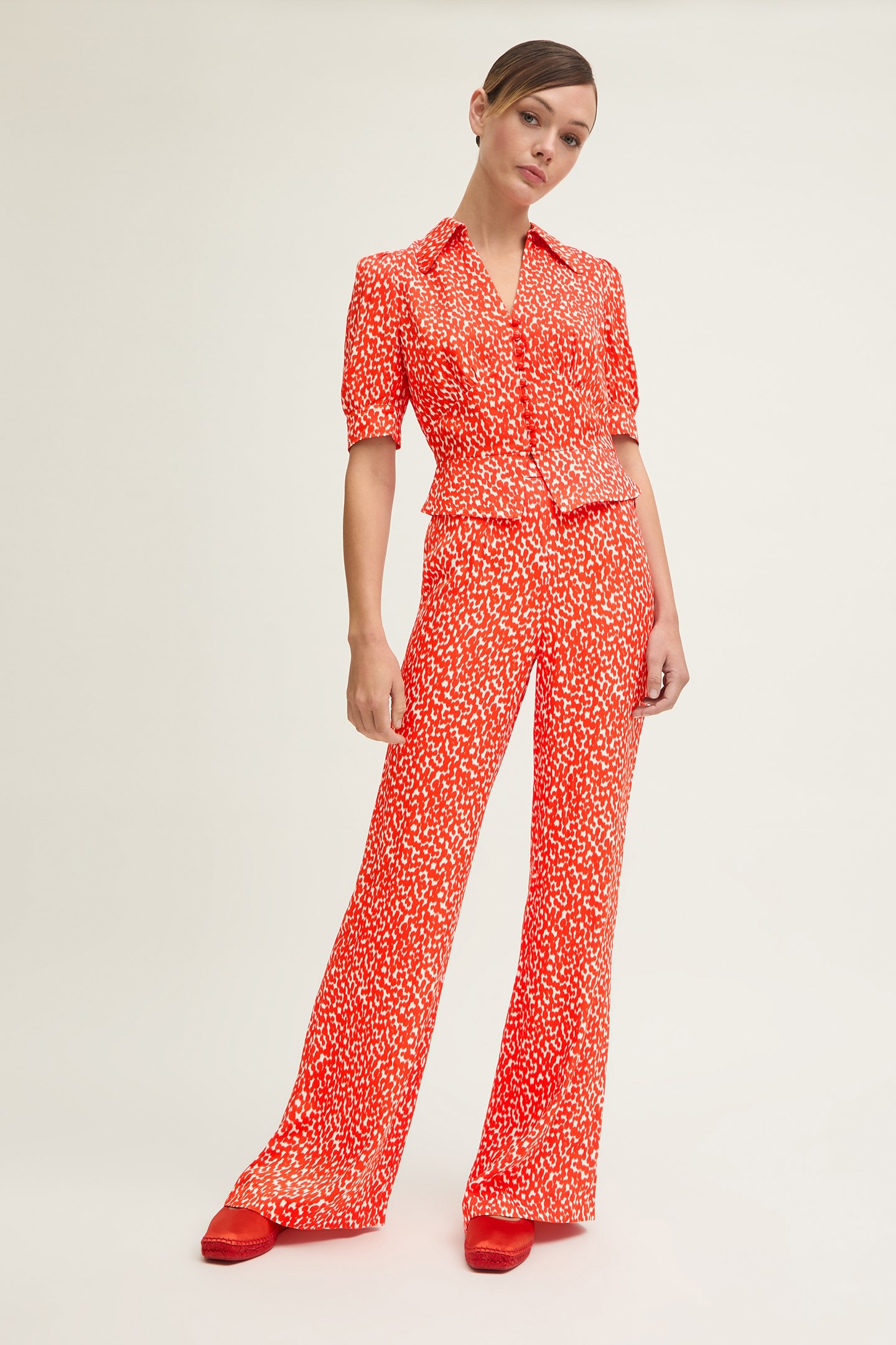 TW SOPHIE IKAT BLOUSE RED 2