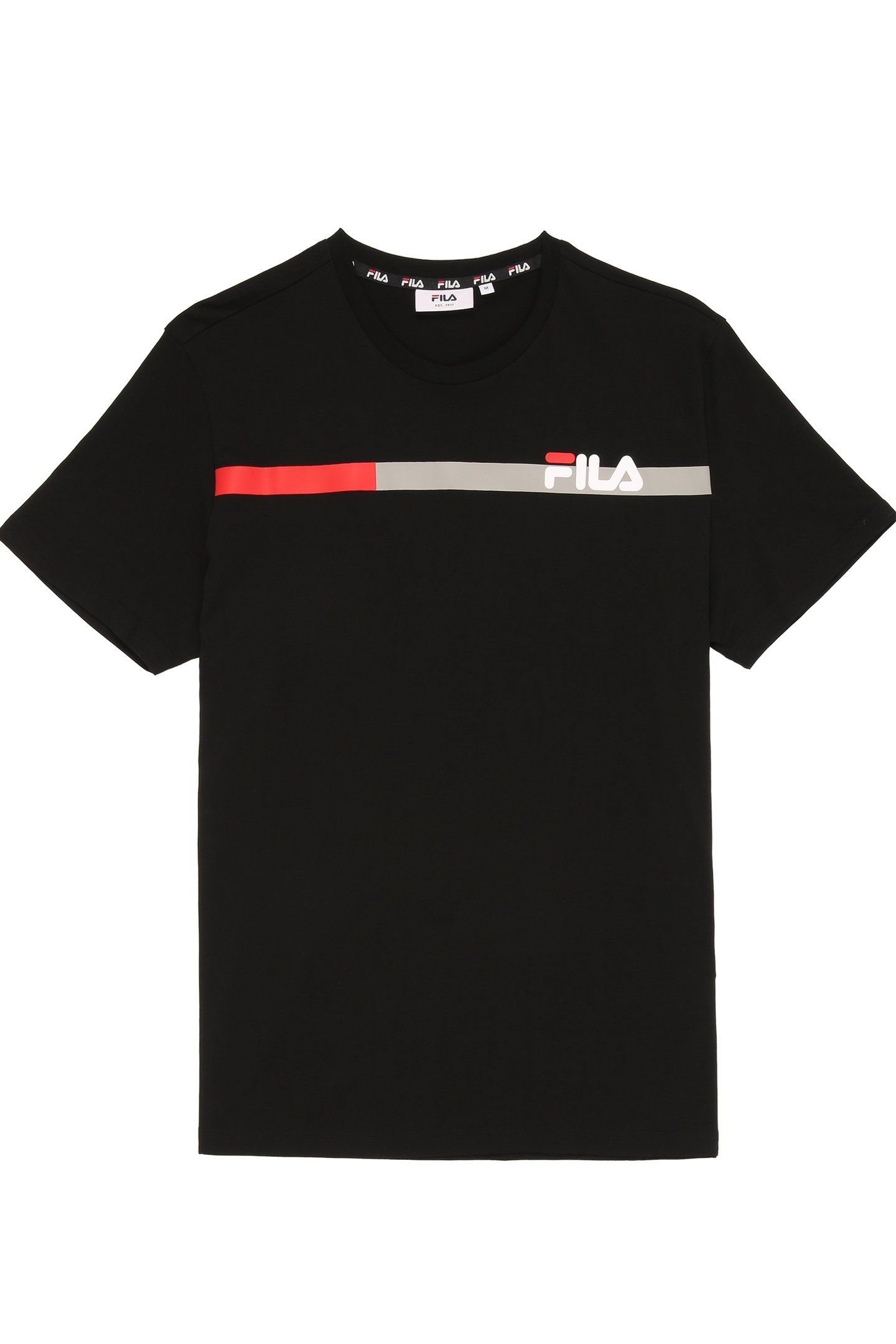 SIDNEY TEE WITH BLOCK STRIPES BLACK 1