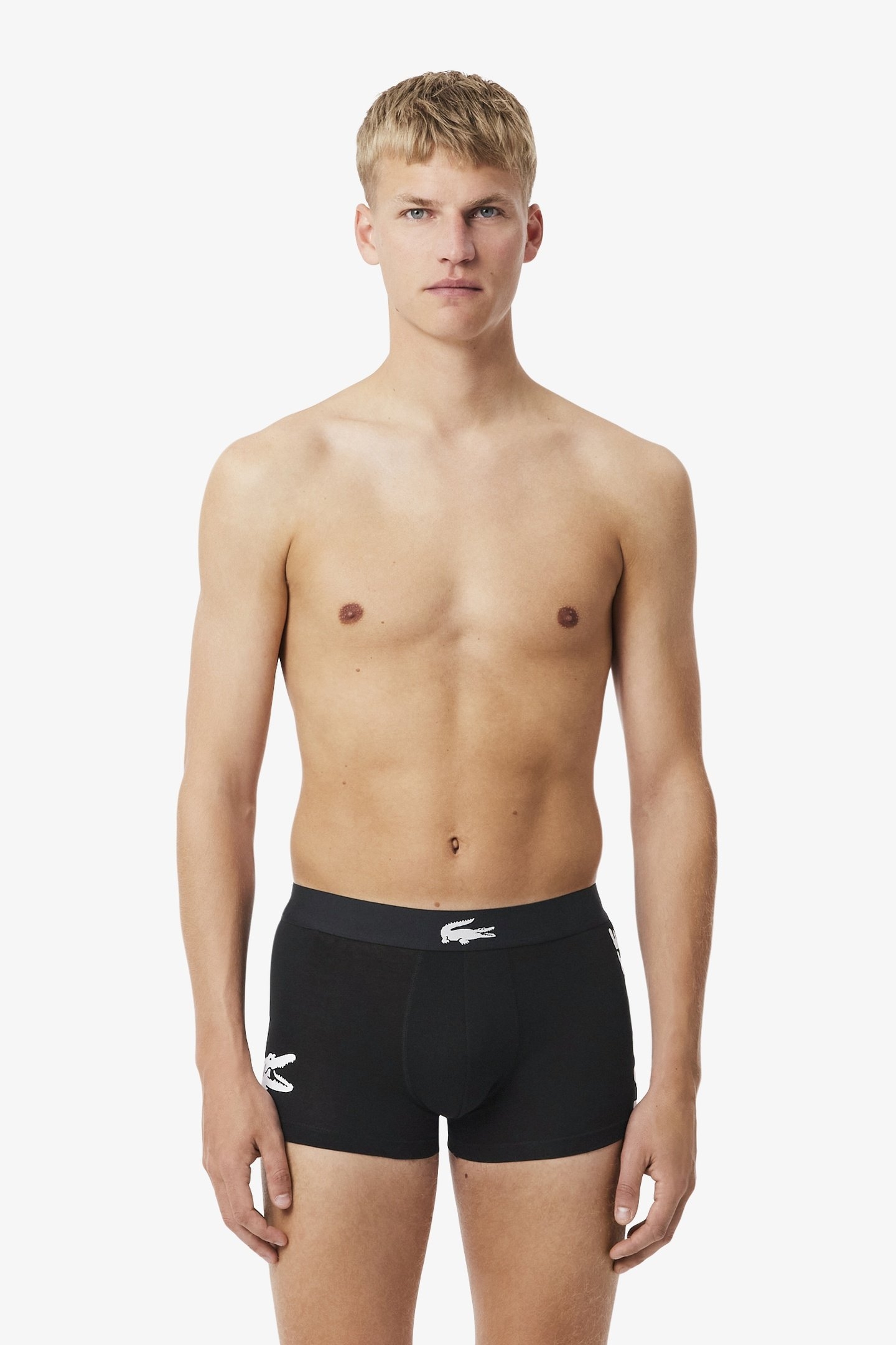 3-PACK STRETCH COTTON TRUNKS BLACK/WHITE-BLACK-BLACK 6