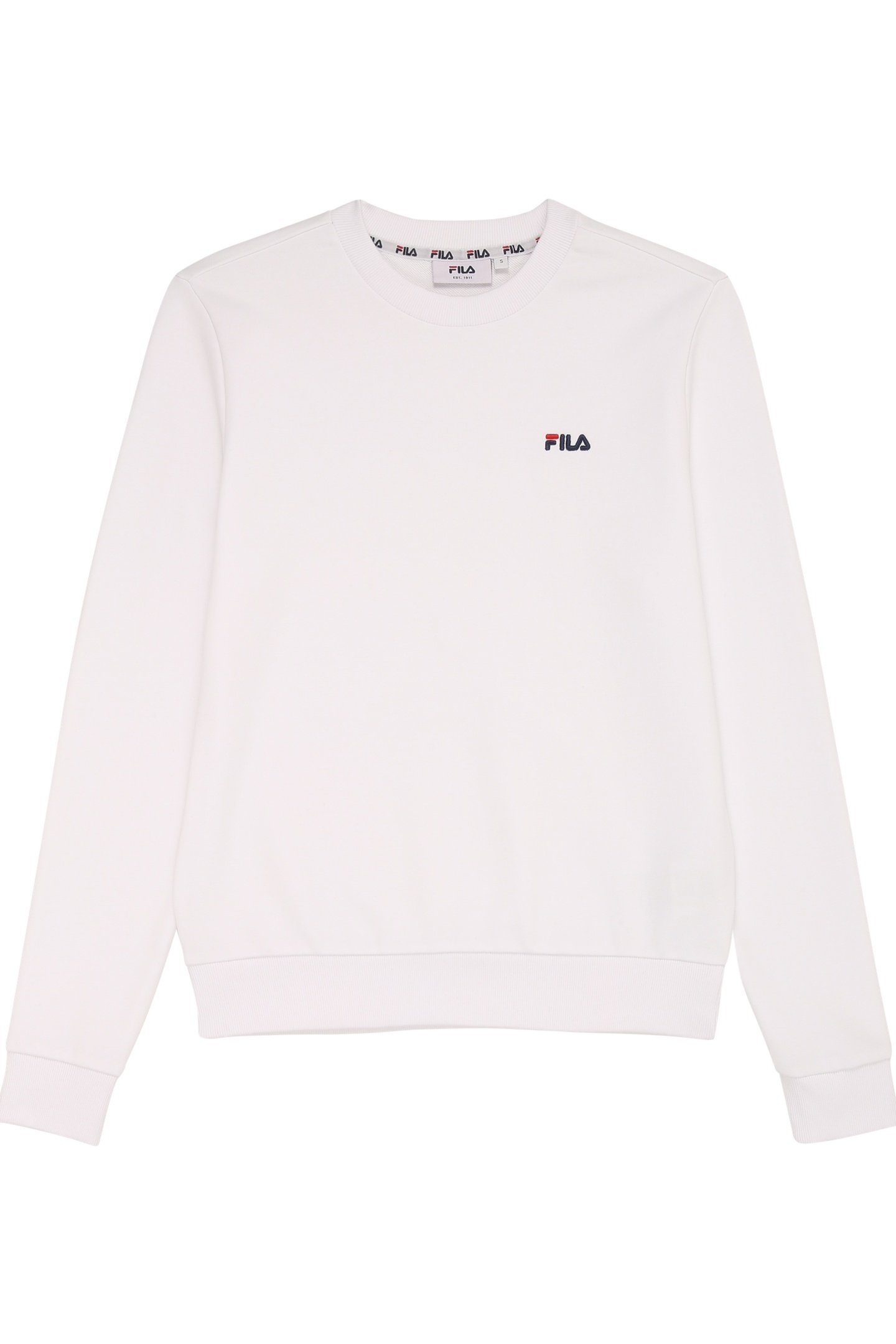 ZDUNA LOGO CREW SWEAT BRIGHT WHITE 1