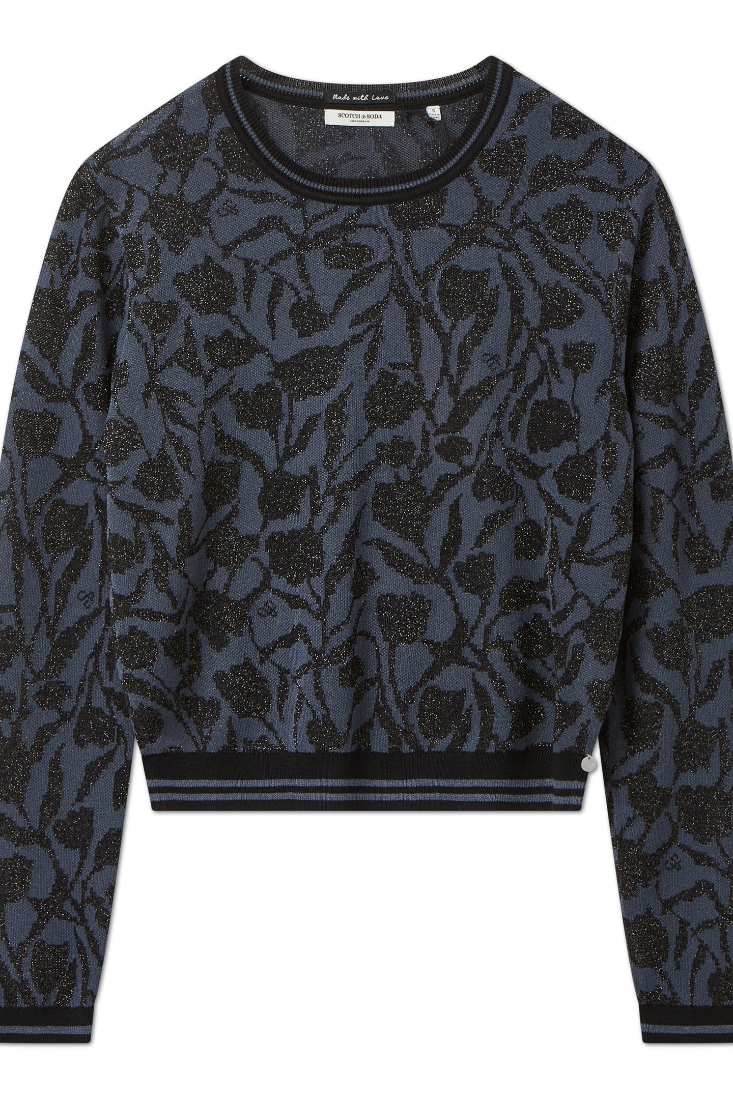 JACQUARD PULLOVER SEABORNE/ BLACK NIGHT LUREX 5