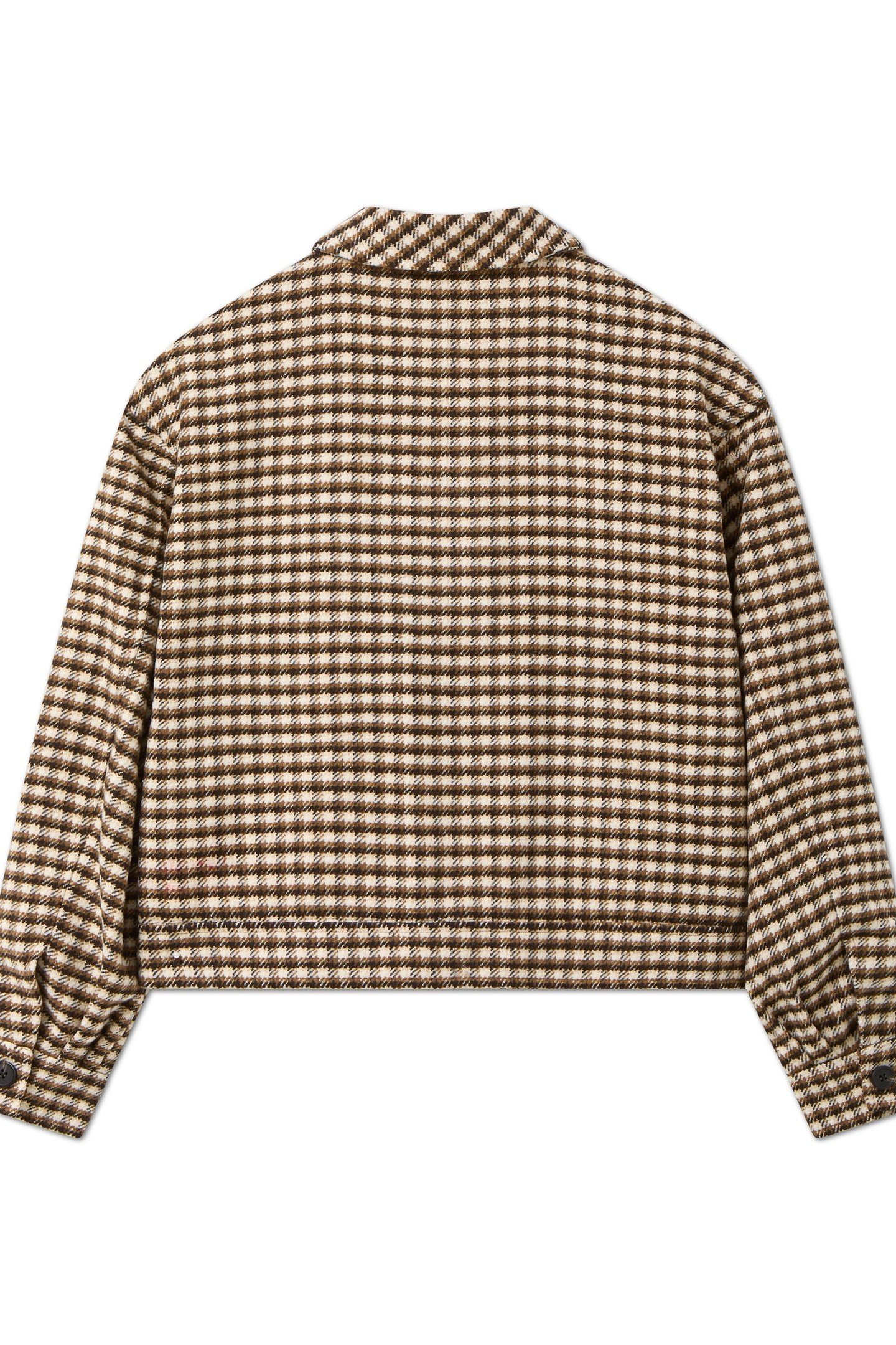 BOXY JACKET BROWN AND BEIGE TWEED WITH PRINTED LINING 5
