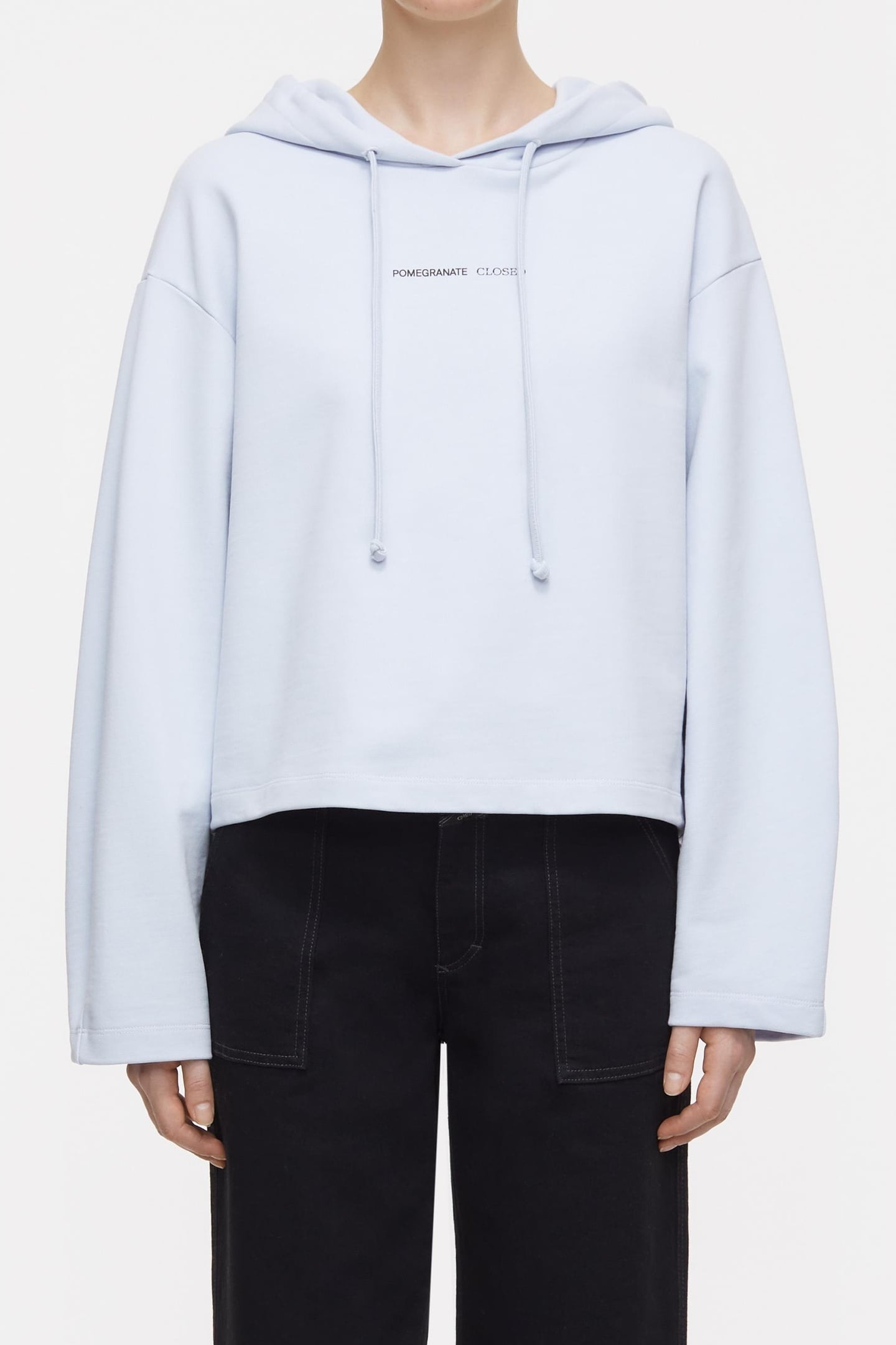 CROPPED HOODIE T-SHIRTS SOFT BLUE 2