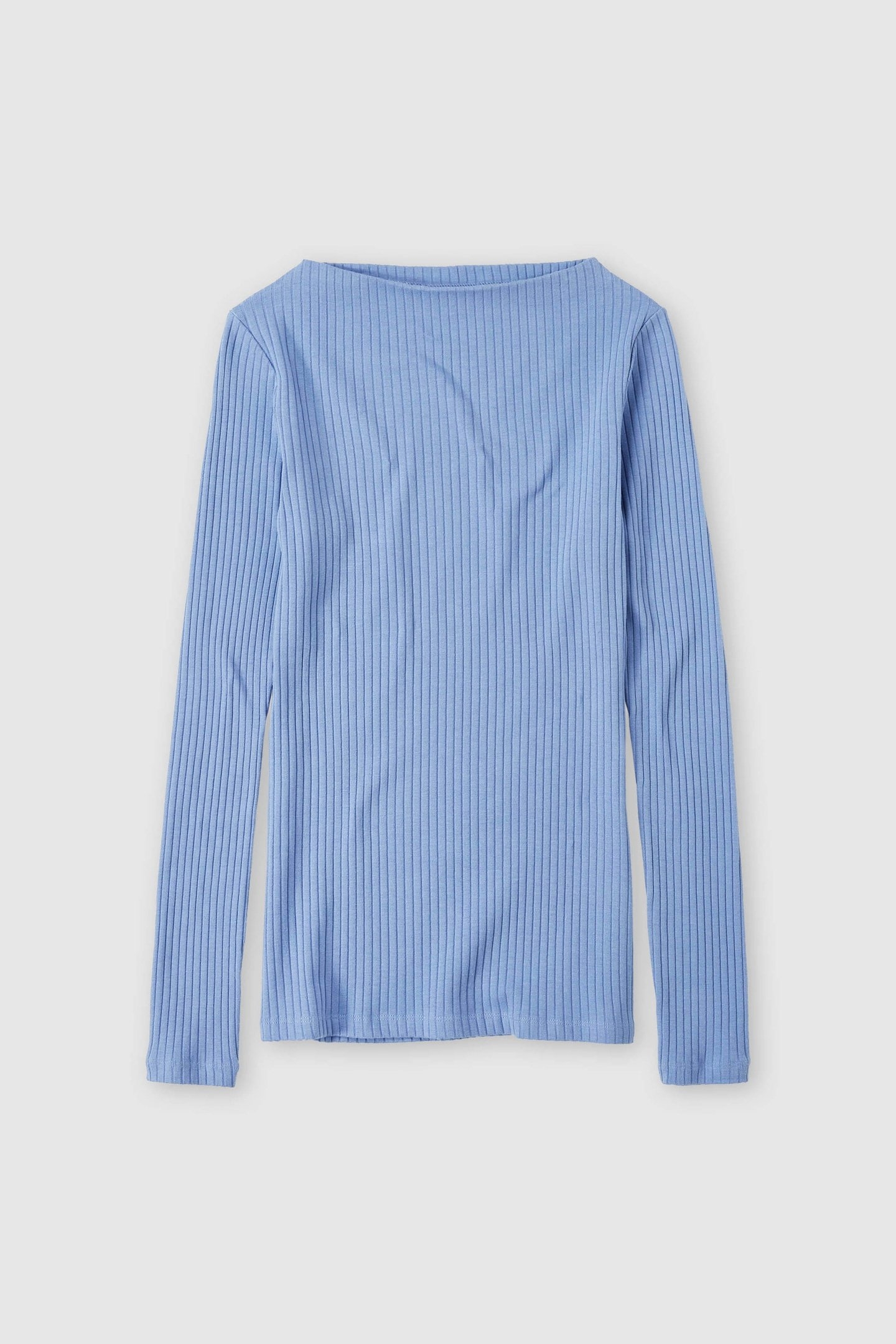 STRAIGHT NECK LONGSLEEVE T-SHIRTS BLUE HORIZON 8