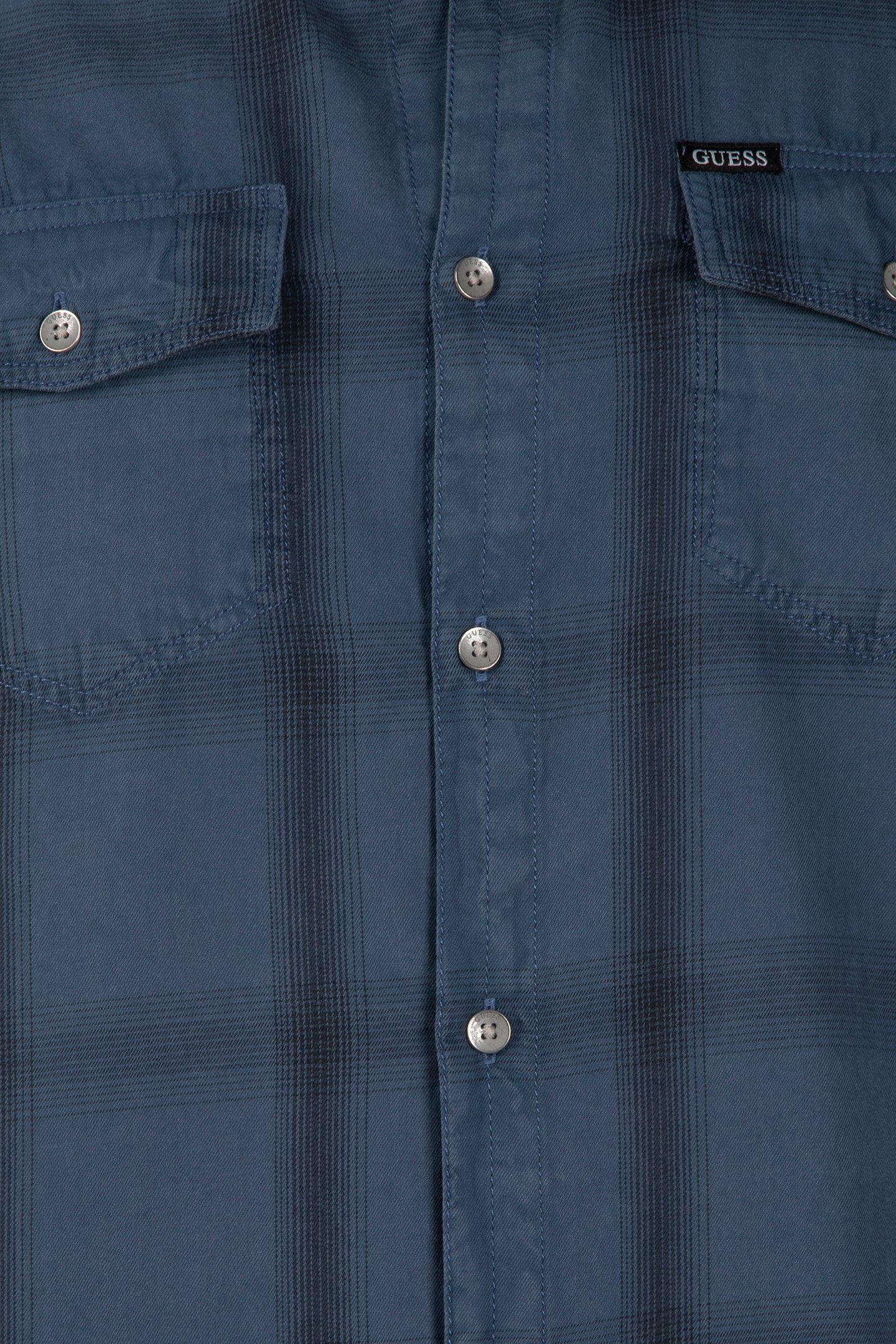 LS SUNSET SHIRT NAVY FADED CHECK 4