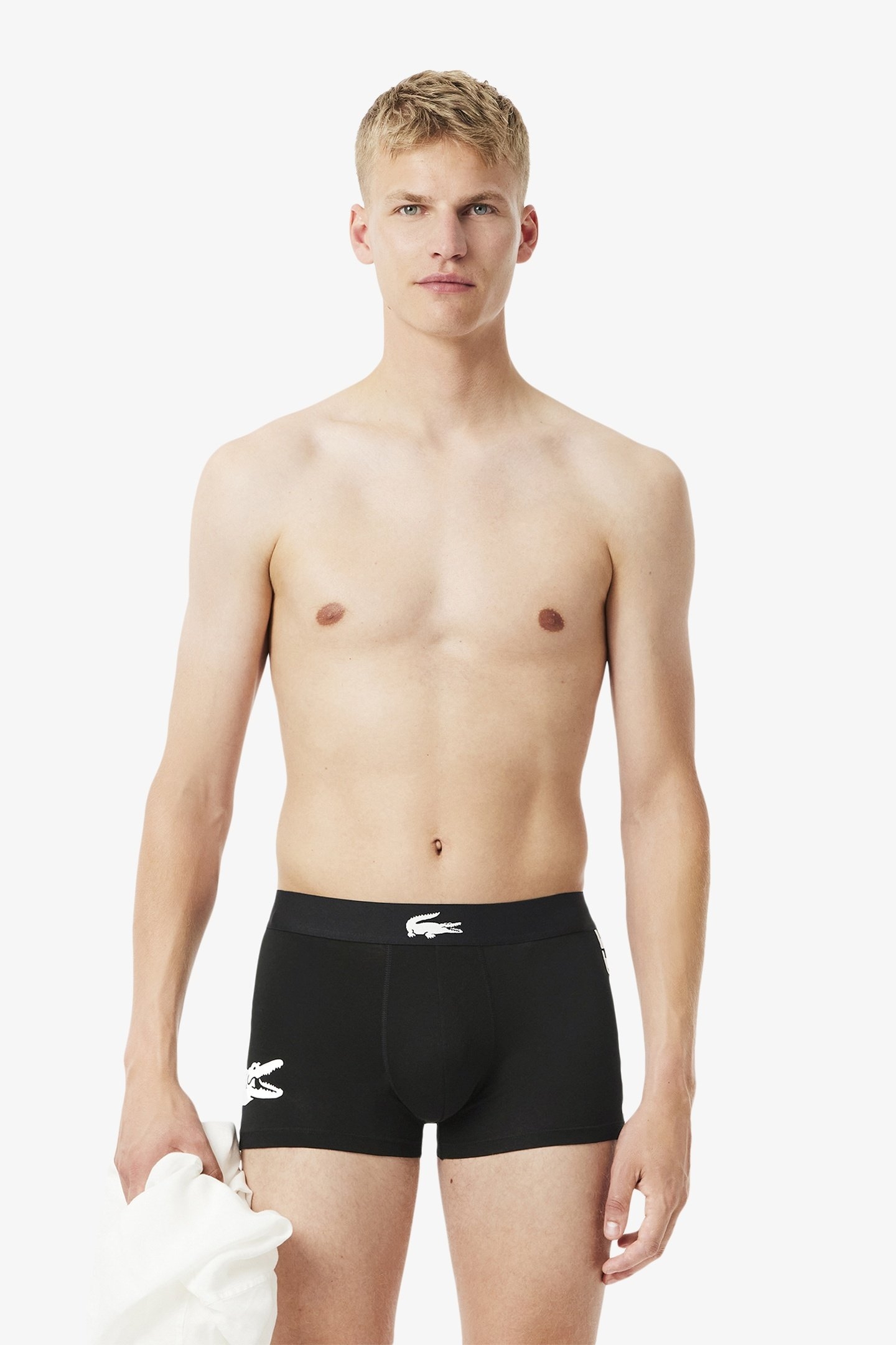 3-PACK STRETCH COTTON TRUNKS BLACK/WHITE-BLACK-BLACK 1
