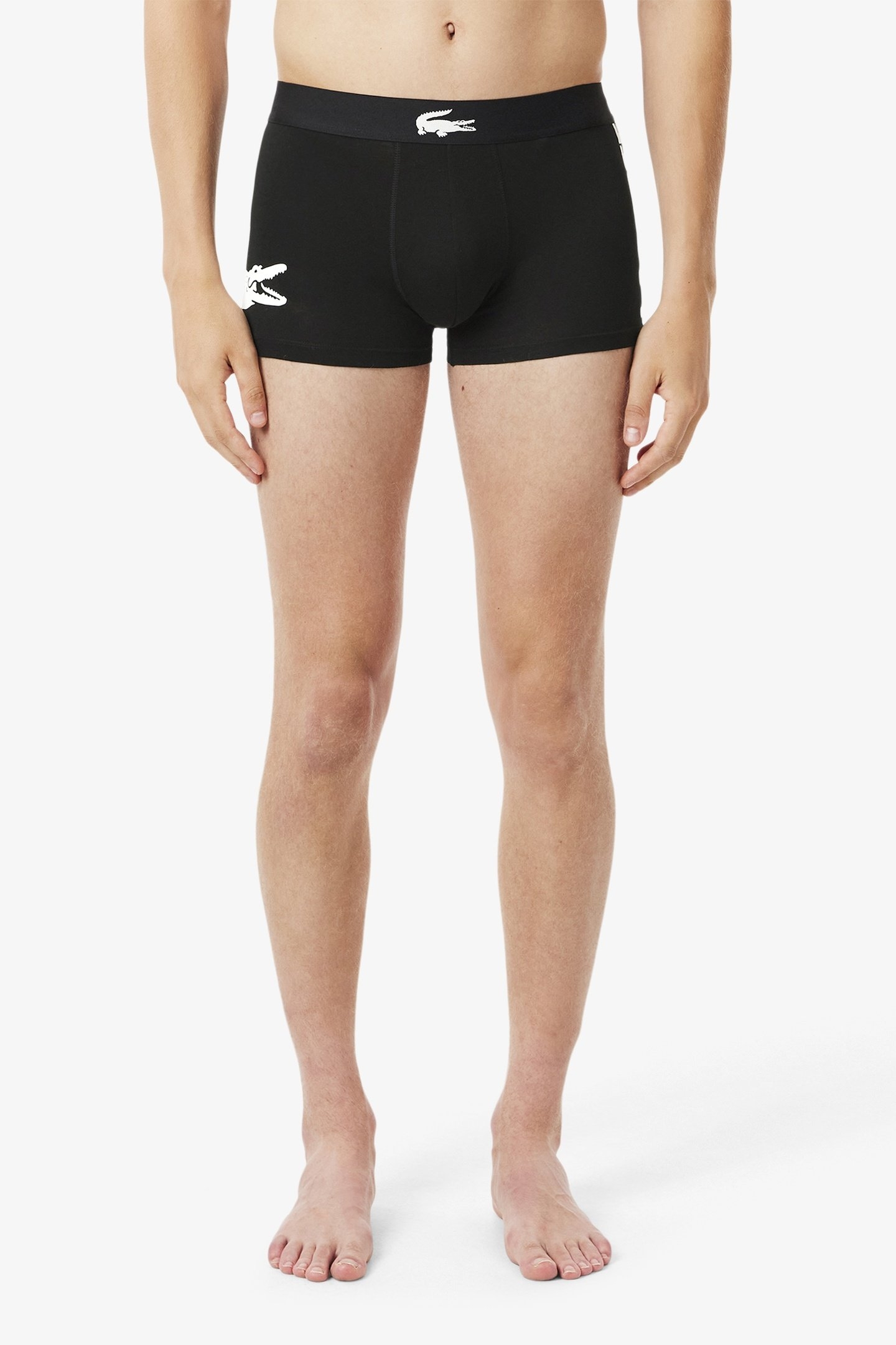 3-PACK STRETCH COTTON TRUNKS BLACK/WHITE-BLACK-BLACK 4